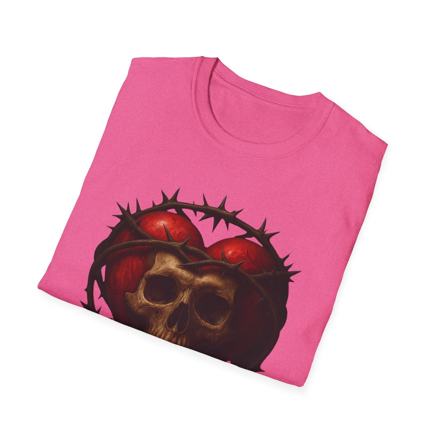 Gothic Heart Skull T-Shirt, Unisex Tee, Alternative Fashion, Edgy Gift, Halloween Outfit, Casual Streetwear