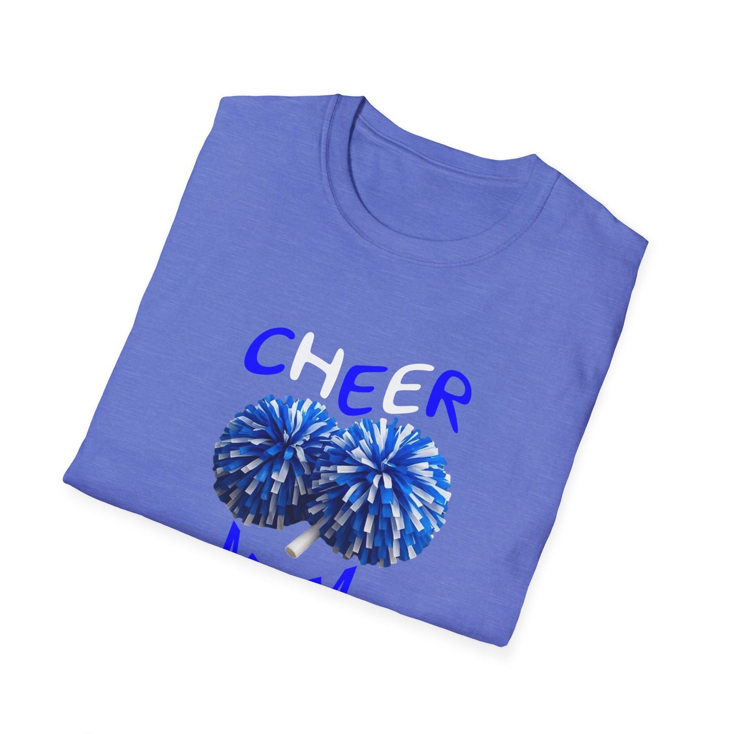 Cheer Mom Unisex Softstyle T-Shirt, Gift for Sports Moms, Cheerleading Apparel, Casual Wear, Supporter T-Shirt