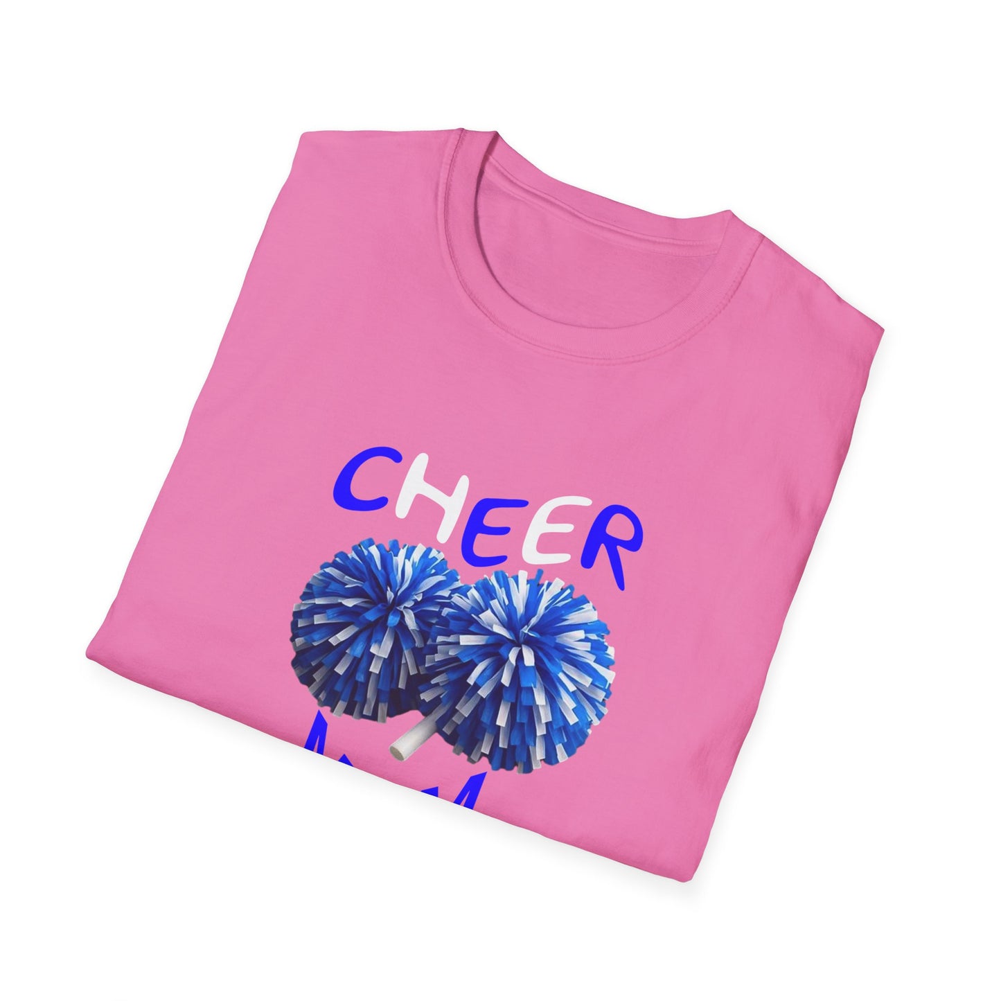 Cheer Mom Unisex Softstyle T-Shirt, Gift for Sports Moms, Cheerleading Apparel, Casual Wear, Supporter T-Shirt