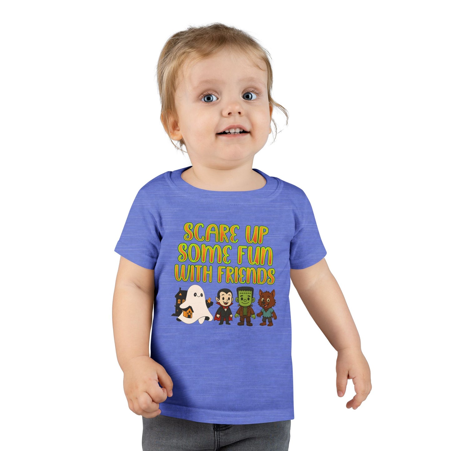 Toddler Halloween T-shirt, Fun Ghost & Monster Design, Kids Costume Shirt, Perfect for Halloween Parties, Spooky Playdates
