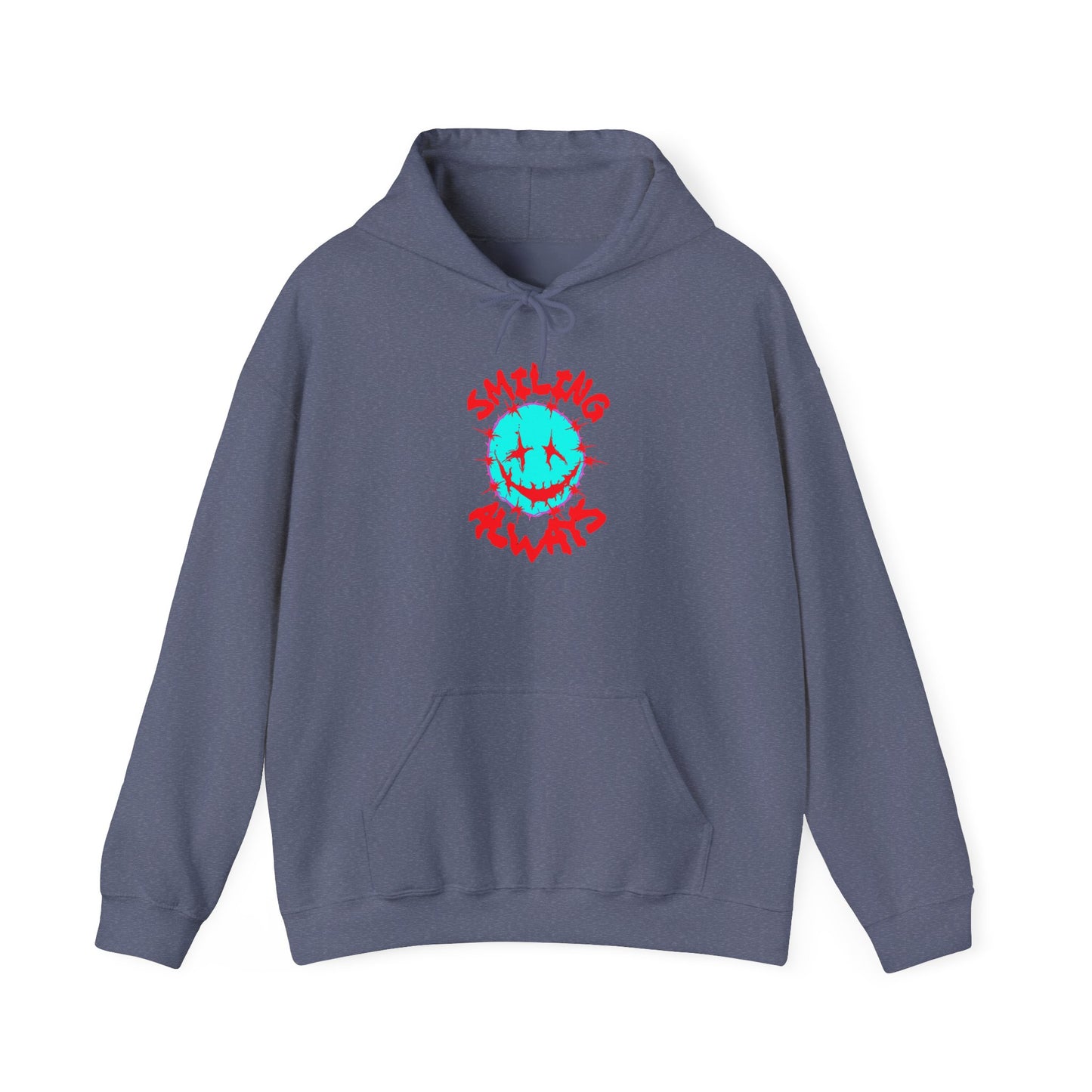 Smiling Always Hooded Sweatshirt - Unisex Soft Blend, Cozy Casual Wear, Perfect Gift for Friends, Everyday Comfort, Trendy Streetwear