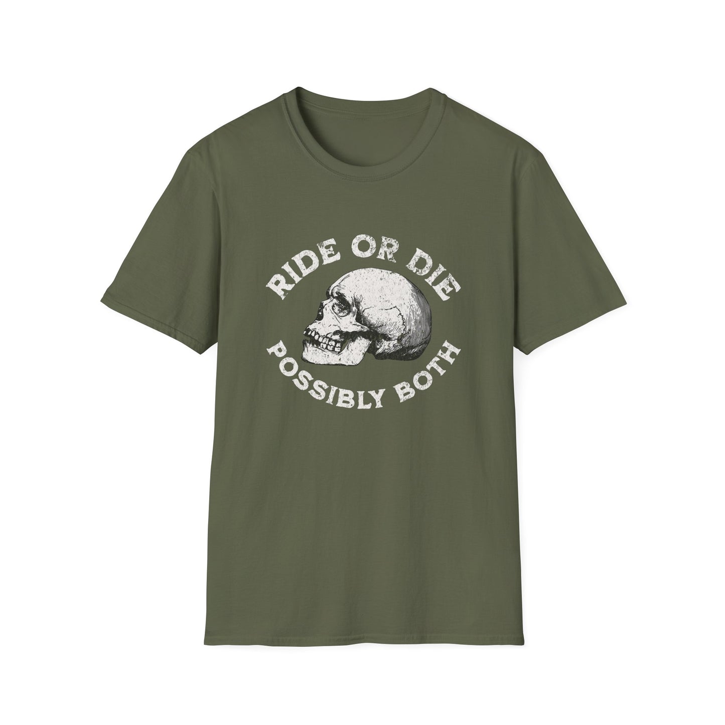 Ride or Die Skull T-Shirt, Unisex Graphic Tee, Edgy Streetwear, Alternative Fashion, Perfect for Bikers & Music Lovers