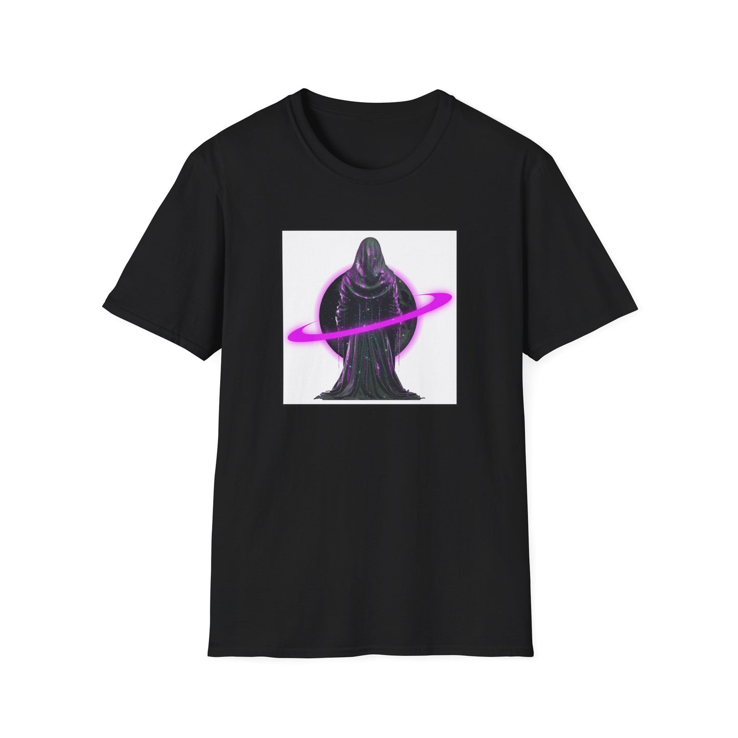 Cosmic Vibe Unisex Softstyle T-Shirt - Celestial Graphic Tee, Space Lover's Gift, Retro Aesthetic Shirt, Festival Wear, Geeky Apparel