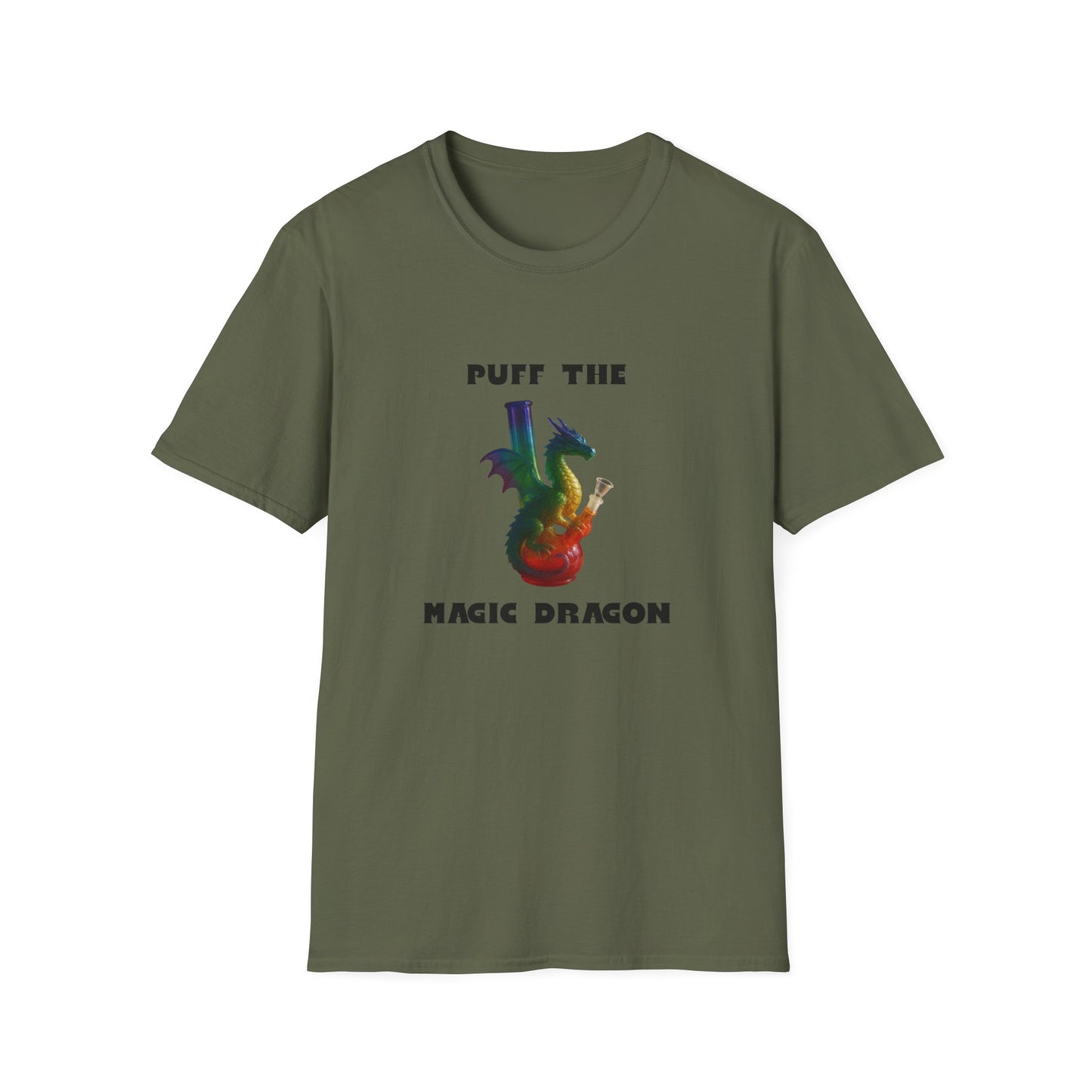 Magic Dragon T-Shirt, Unisex Graphic Tee, Softstyle Shirt, Vintage Music Apparel, Magical Gift, Festival Clothing