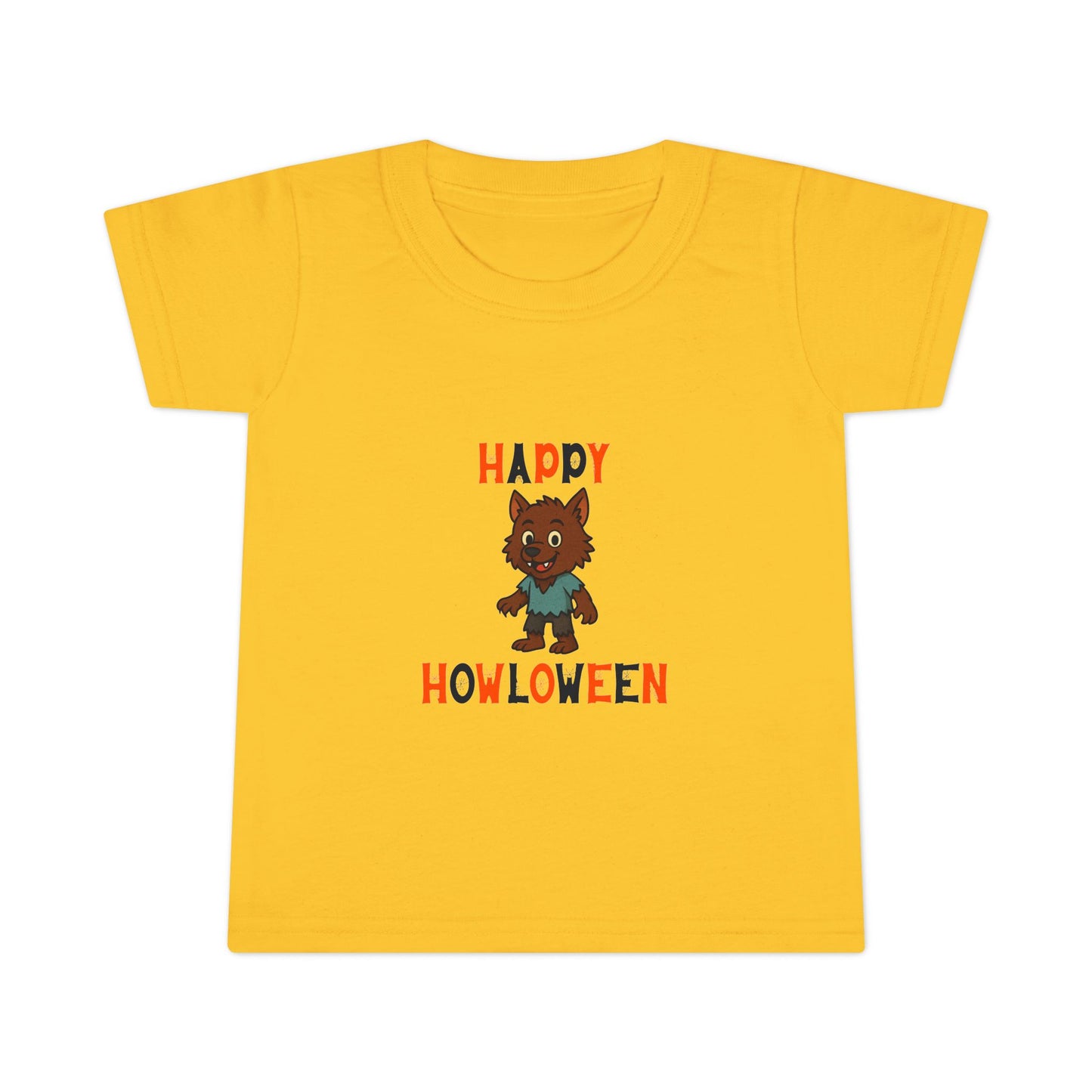 Toddler Halloween T-Shirt, Happy Howloween Kids Tee, Cute Halloween Shirt, Baby Wolf Costume Tee, Toddler Spooky Attire