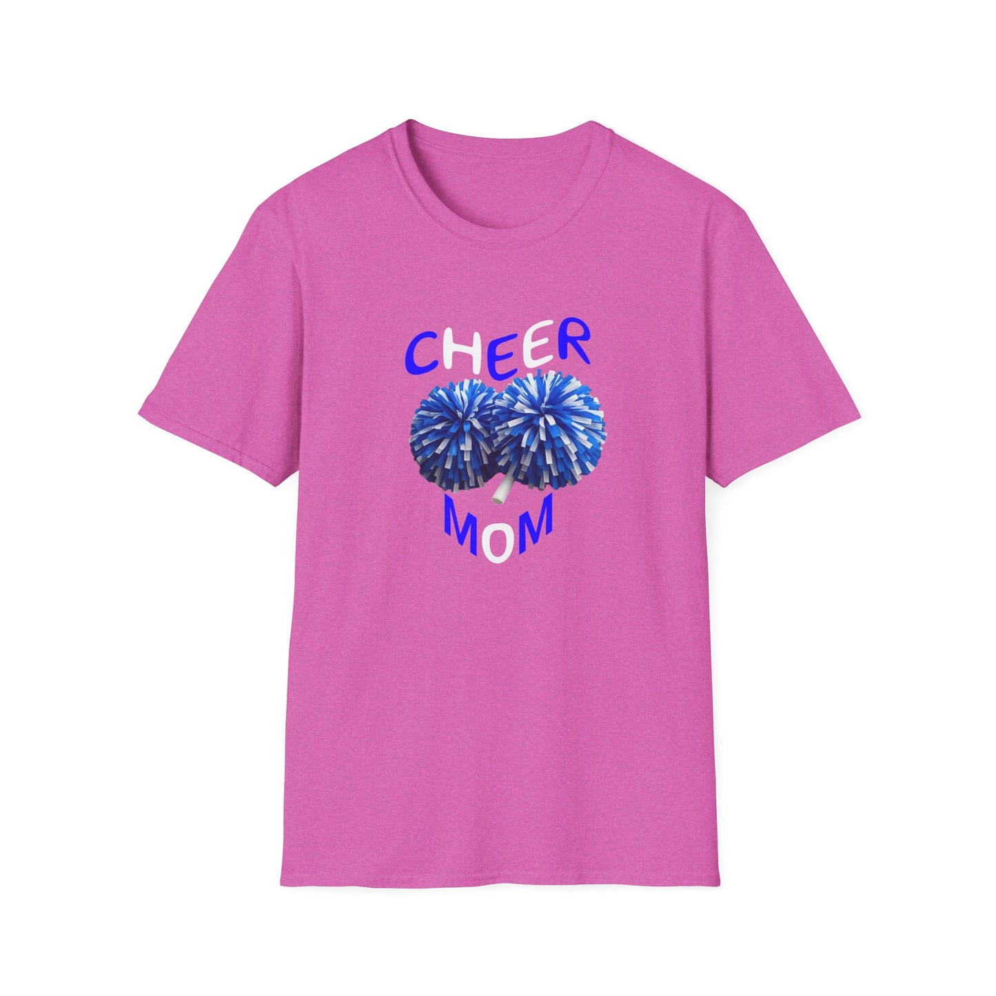 Cheer Mom Unisex Softstyle T-Shirt, Gift for Sports Moms, Cheerleading Apparel, Casual Wear, Supporter T-Shirt