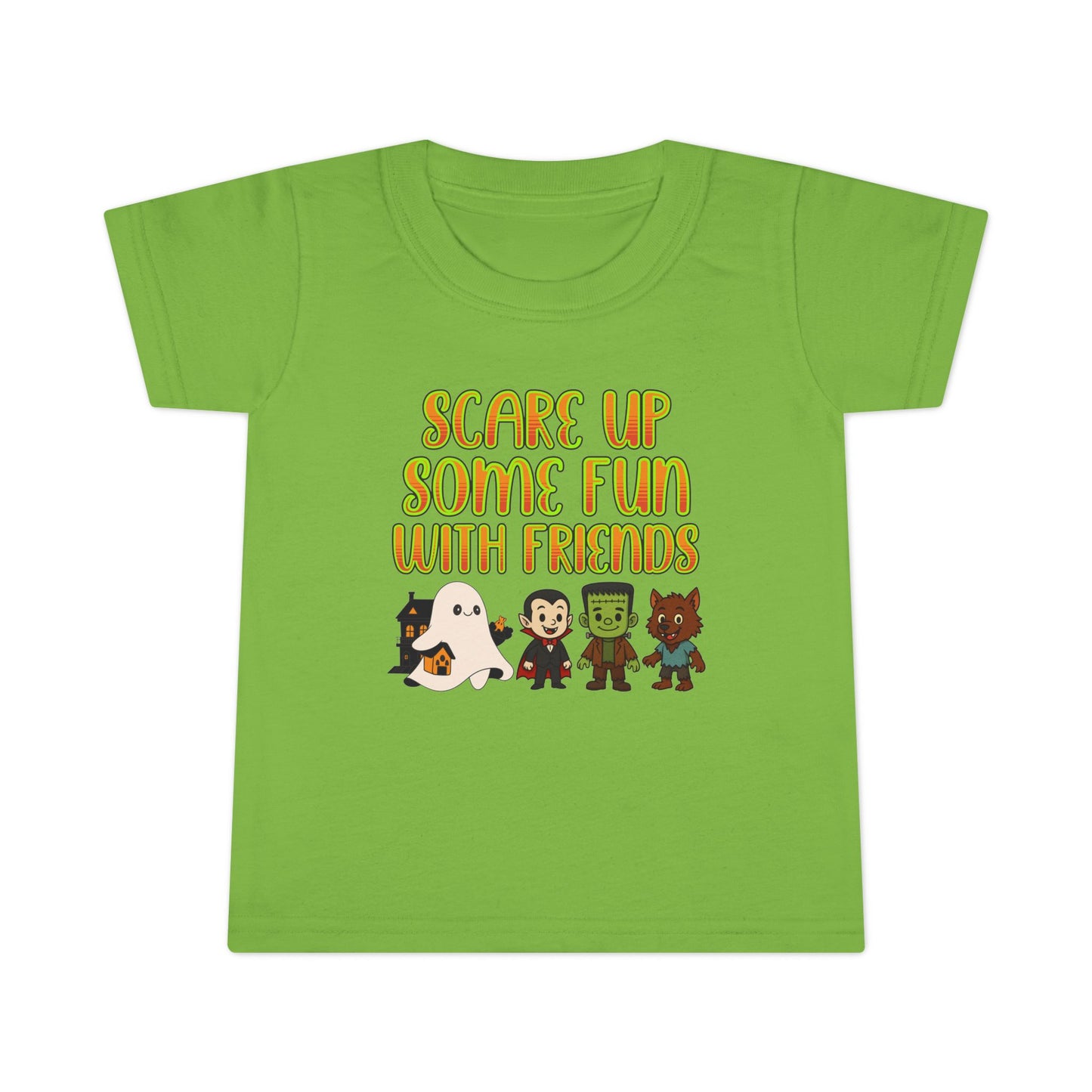 Toddler Halloween T-shirt, Fun Ghost & Monster Design, Kids Costume Shirt, Perfect for Halloween Parties, Spooky Playdates