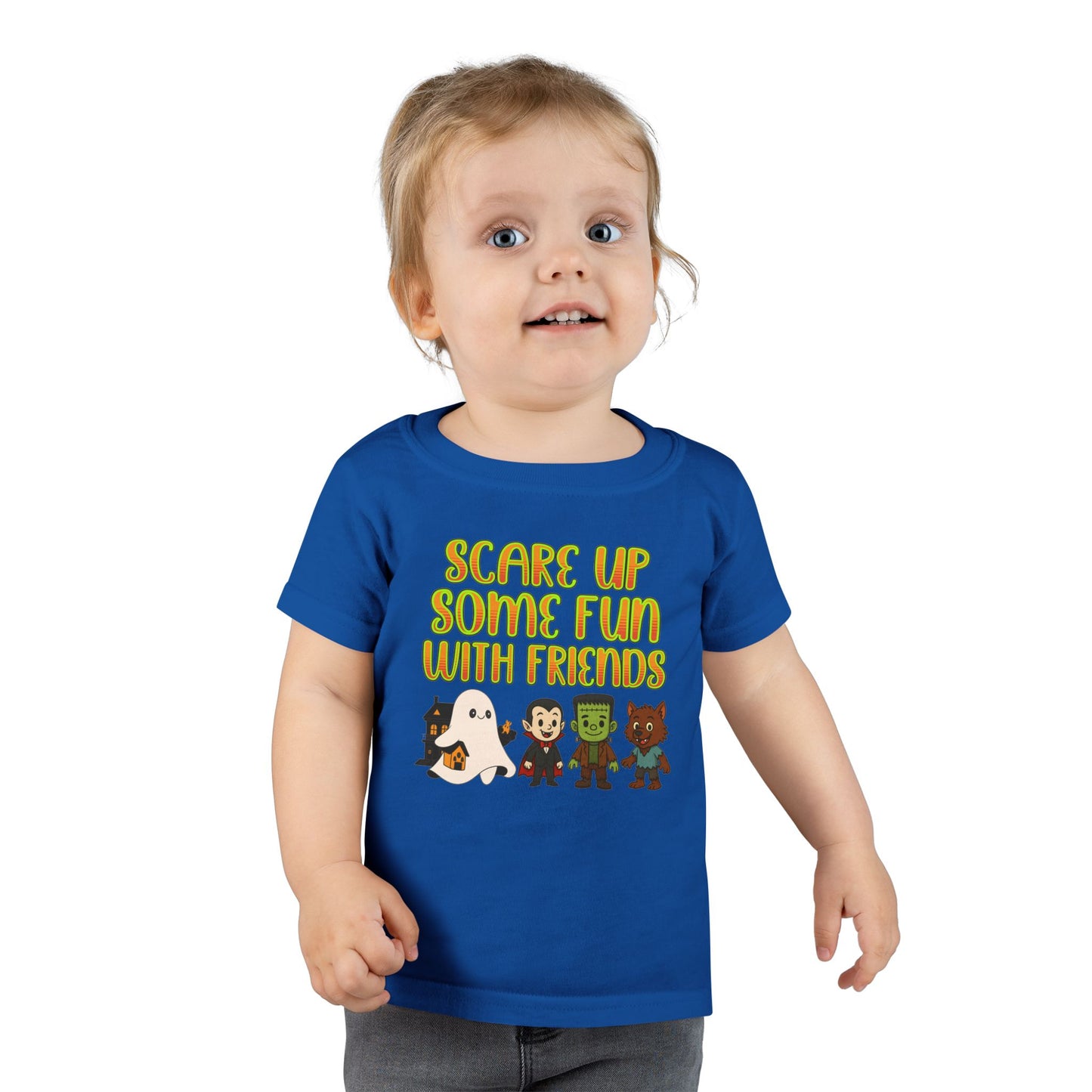 Toddler Halloween T-shirt, Fun Ghost & Monster Design, Kids Costume Shirt, Perfect for Halloween Parties, Spooky Playdates