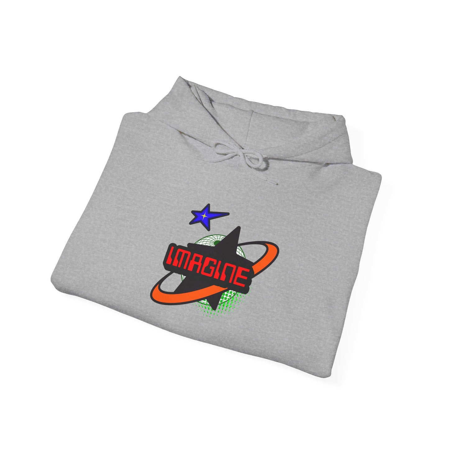 Cosmic 'Imagine' Unisex Hoodie | Trendy Streetwear, Gift for Dreamers, Cozy Layering, Perfect for All Seasons, Inspirational Apparel