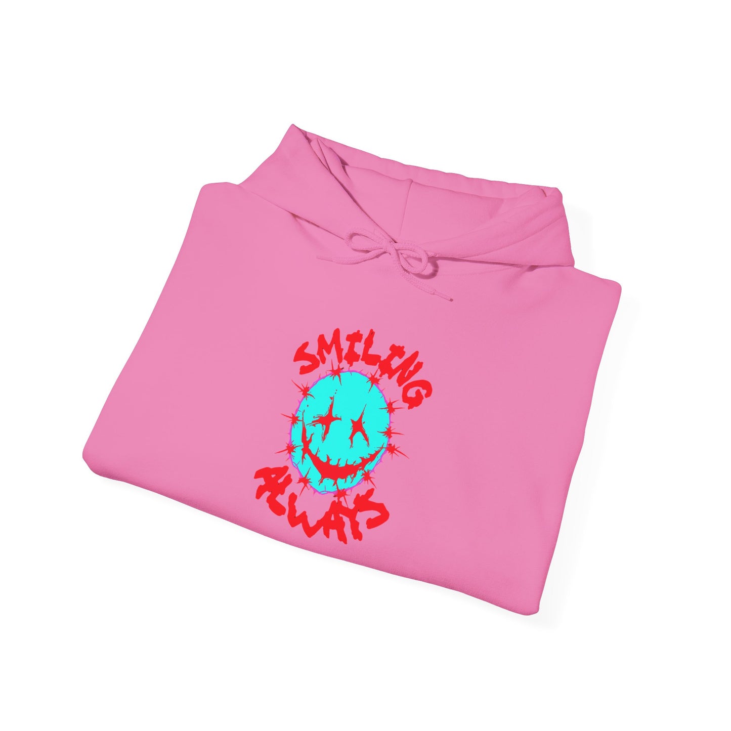 Smiling Always Hooded Sweatshirt - Unisex Soft Blend, Cozy Casual Wear, Perfect Gift for Friends, Everyday Comfort, Trendy Streetwear