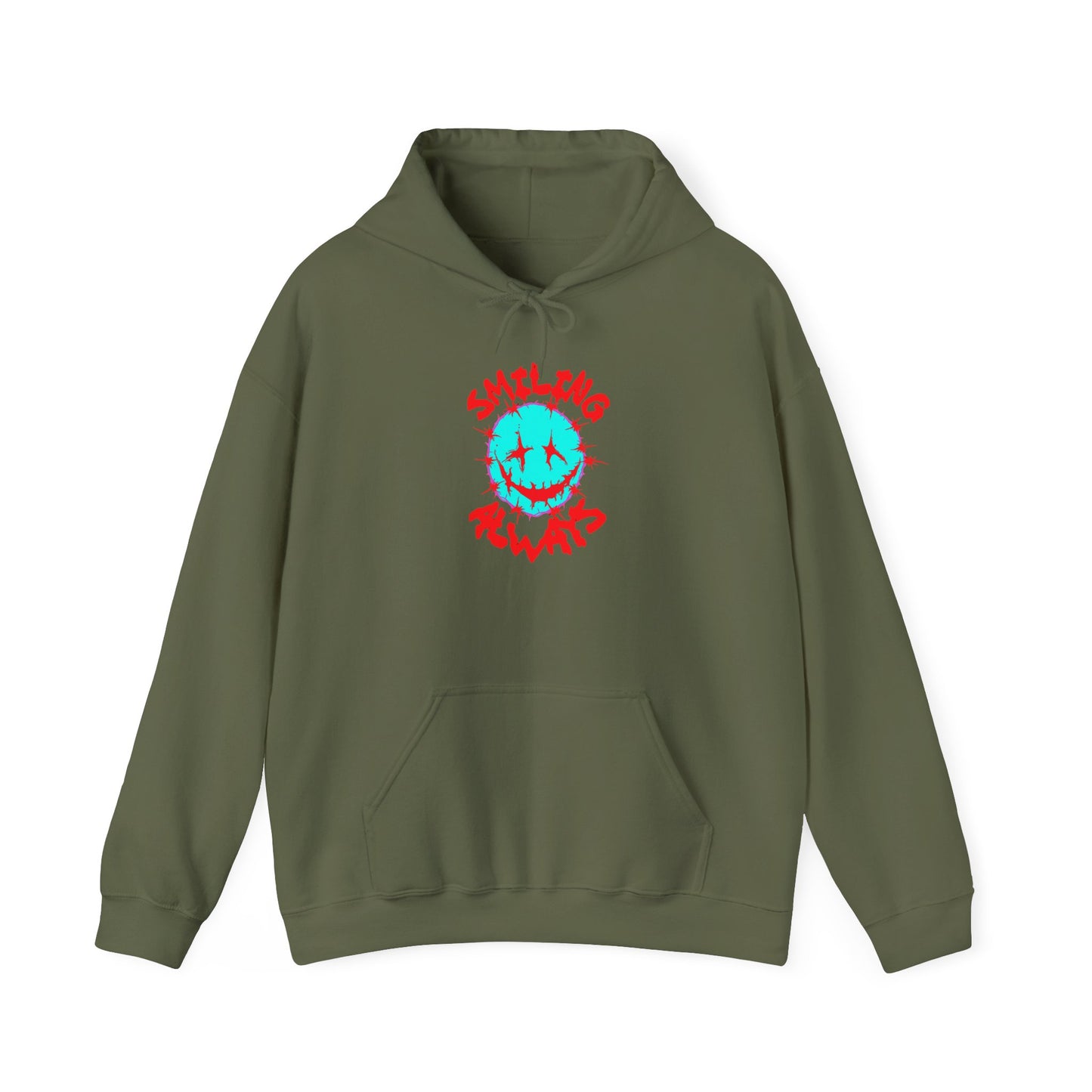 Smiling Always Hooded Sweatshirt - Unisex Soft Blend, Cozy Casual Wear, Perfect Gift for Friends, Everyday Comfort, Trendy Streetwear