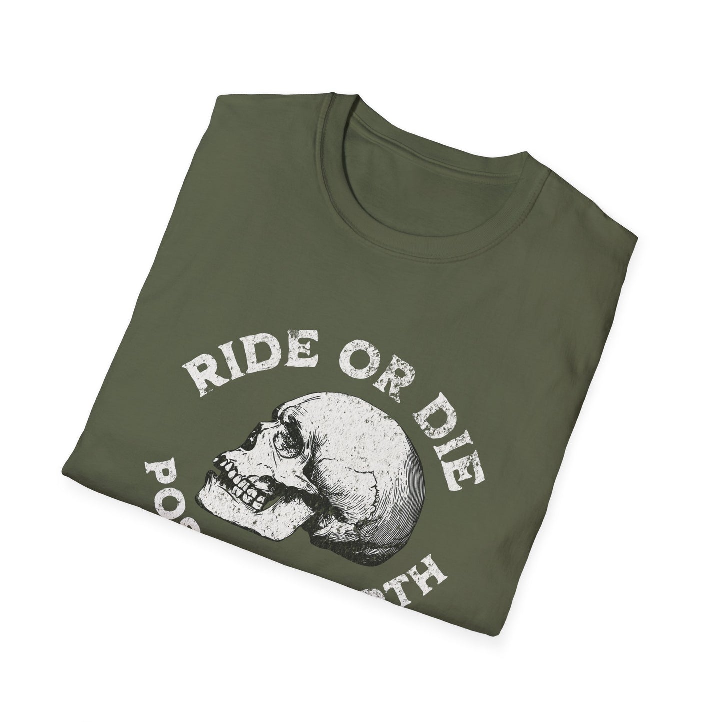 Ride or Die Skull T-Shirt, Unisex Graphic Tee, Edgy Streetwear, Alternative Fashion, Perfect for Bikers & Music Lovers