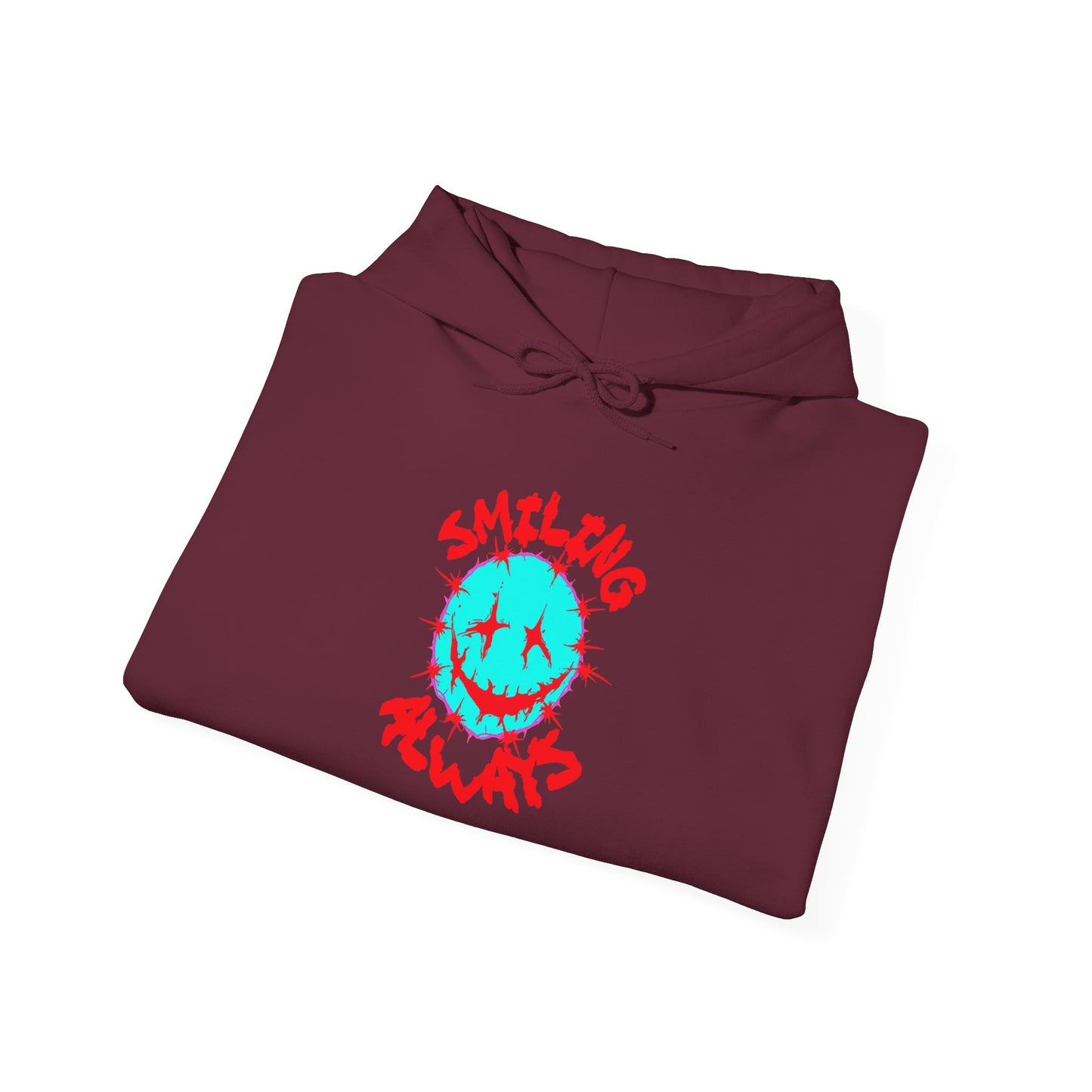 Smiling Always Hooded Sweatshirt - Unisex Soft Blend, Cozy Casual Wear, Perfect Gift for Friends, Everyday Comfort, Trendy Streetwear