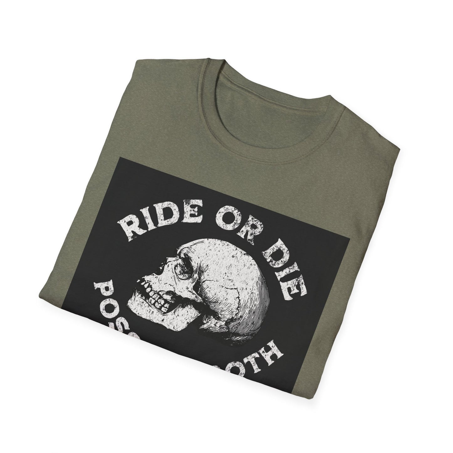 Ride or Die Skull T-Shirt | Edgy Graphic Tee, Unisex Casual Wear, Perfect Gift for Bikers, Halloween Top, Streetwear Style
