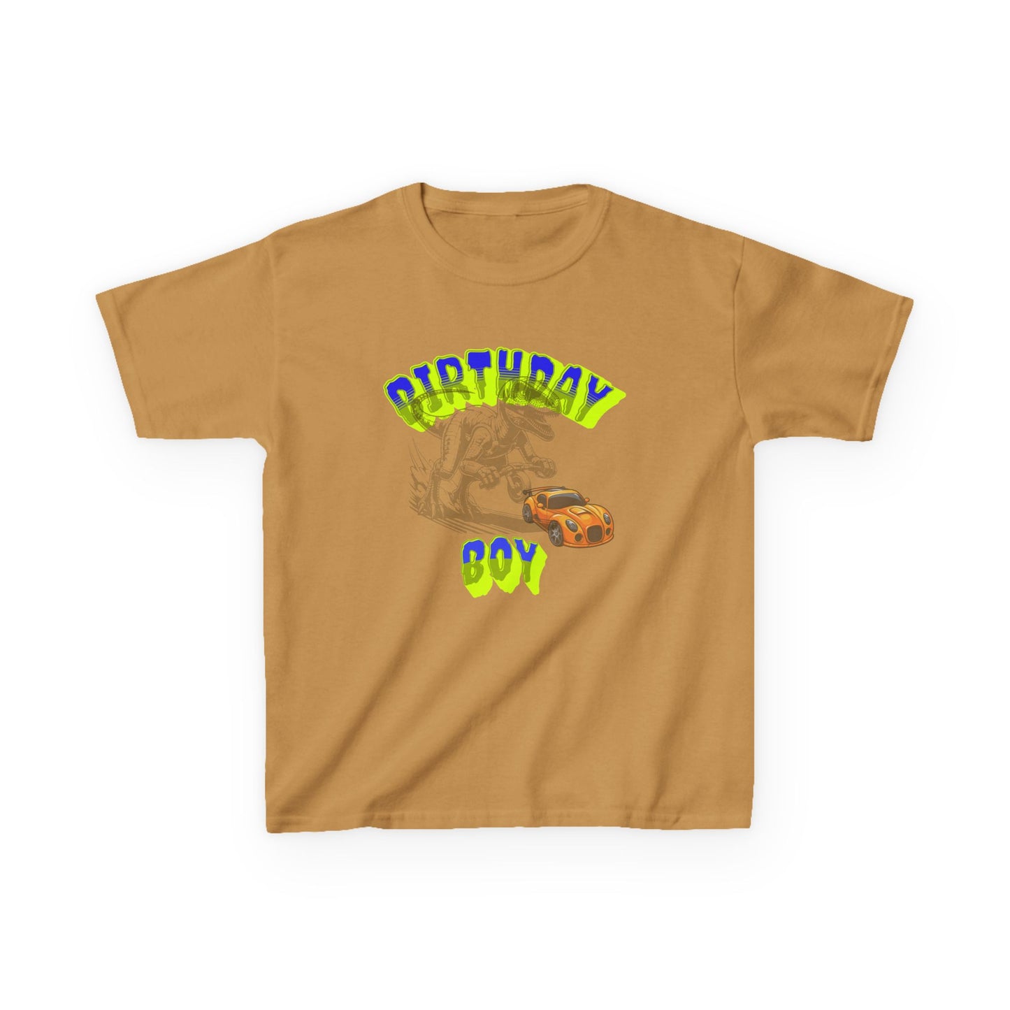 Birthday Boy Kids Tee, Fun Birthday Gift, Cool Graphic Tee, Casual Kids Clothing, Race Car Design Shirt, Dinosaur design
