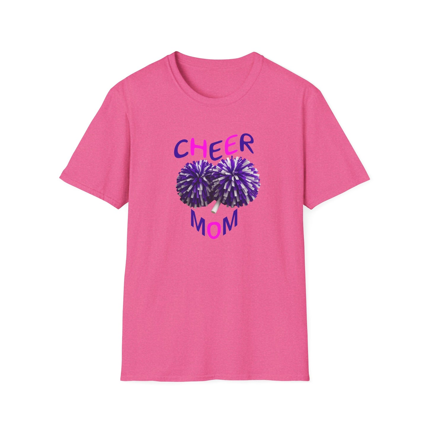 Cheer Mom Unisex Softstyle T-Shirt | Cheerleading Gift, Sportswear, Team Spirit Shirt, Mom Apparel, Fan Merchandise
