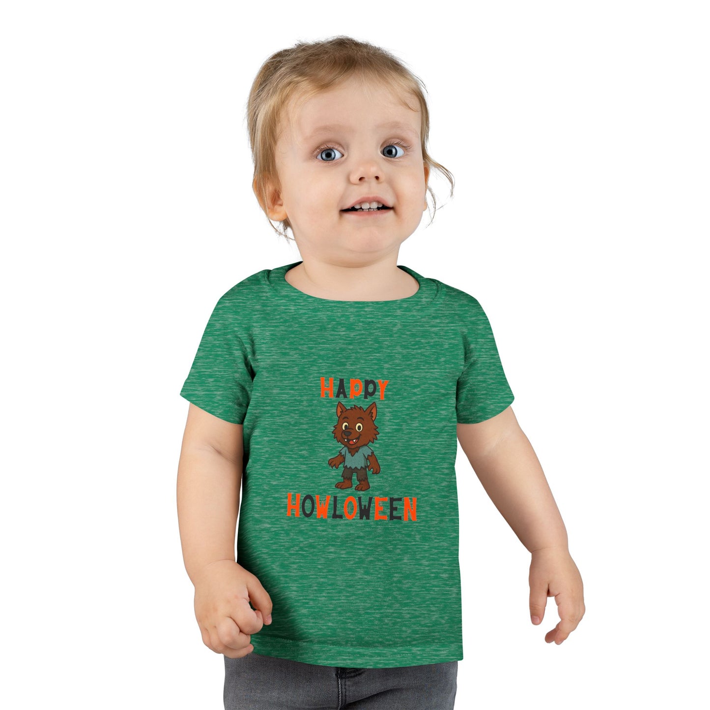 Toddler Halloween T-Shirt, Happy Howloween Kids Tee, Cute Halloween Shirt, Baby Wolf Costume Tee, Toddler Spooky Attire