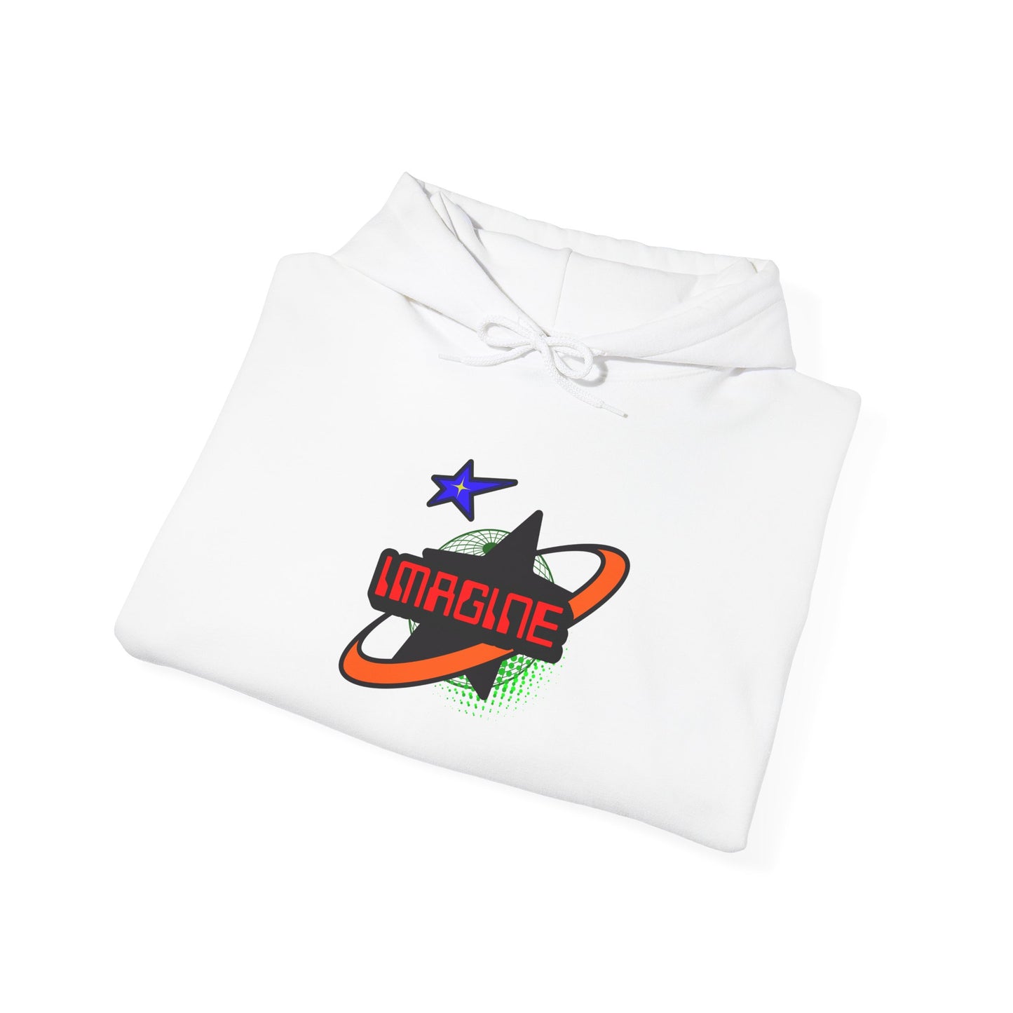 Cosmic 'Imagine' Unisex Hoodie | Trendy Streetwear, Gift for Dreamers, Cozy Layering, Perfect for All Seasons, Inspirational Apparel