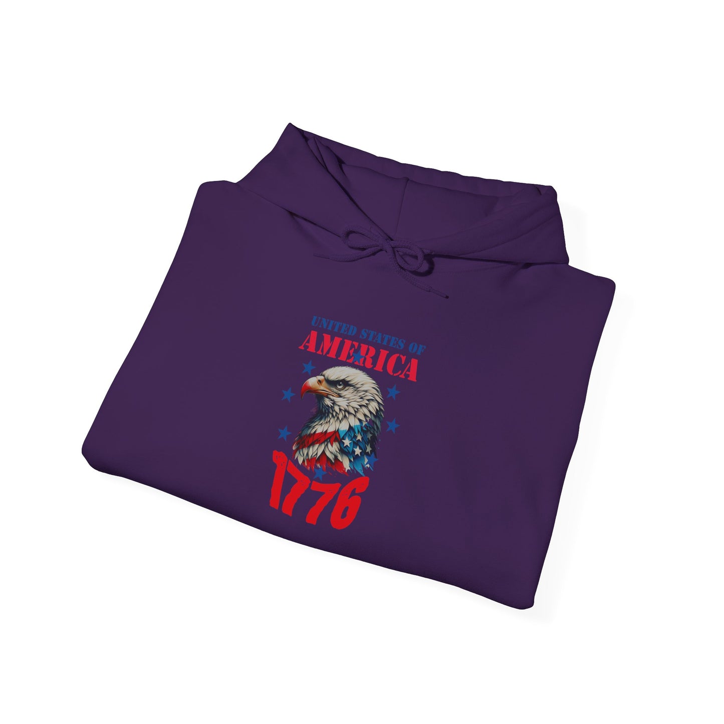 Patriotic Eagle Hoodie - USA 1776 Sweatshirt, Perfect for Independence Day, Thanksgiving, Gift for Veterans, Casual Wear