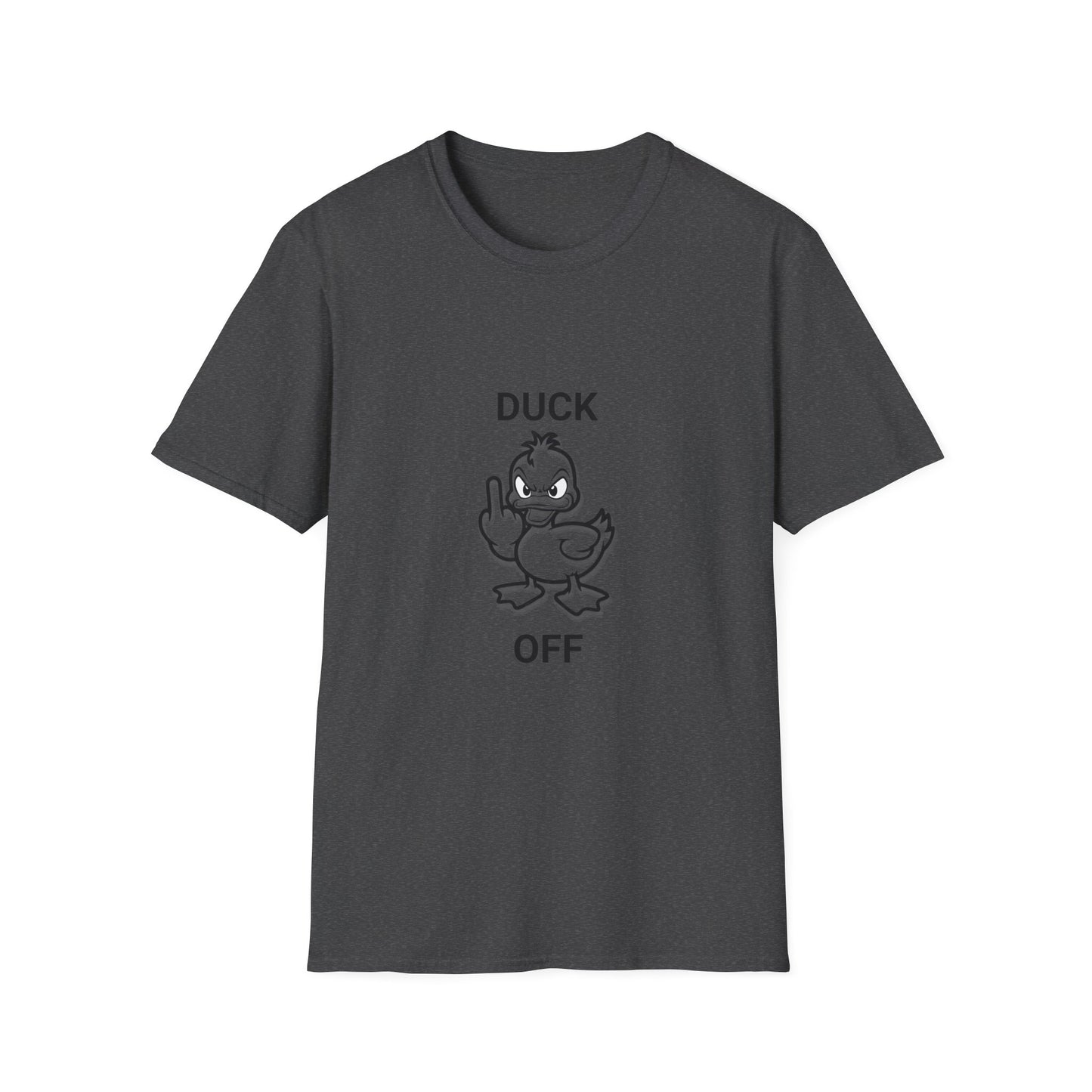 Funny Duck Off Unisex Softstyle T-Shirt, Casual Humor Shirt, Gift for Friends, Quirky Apparel, Birthday or Just Because