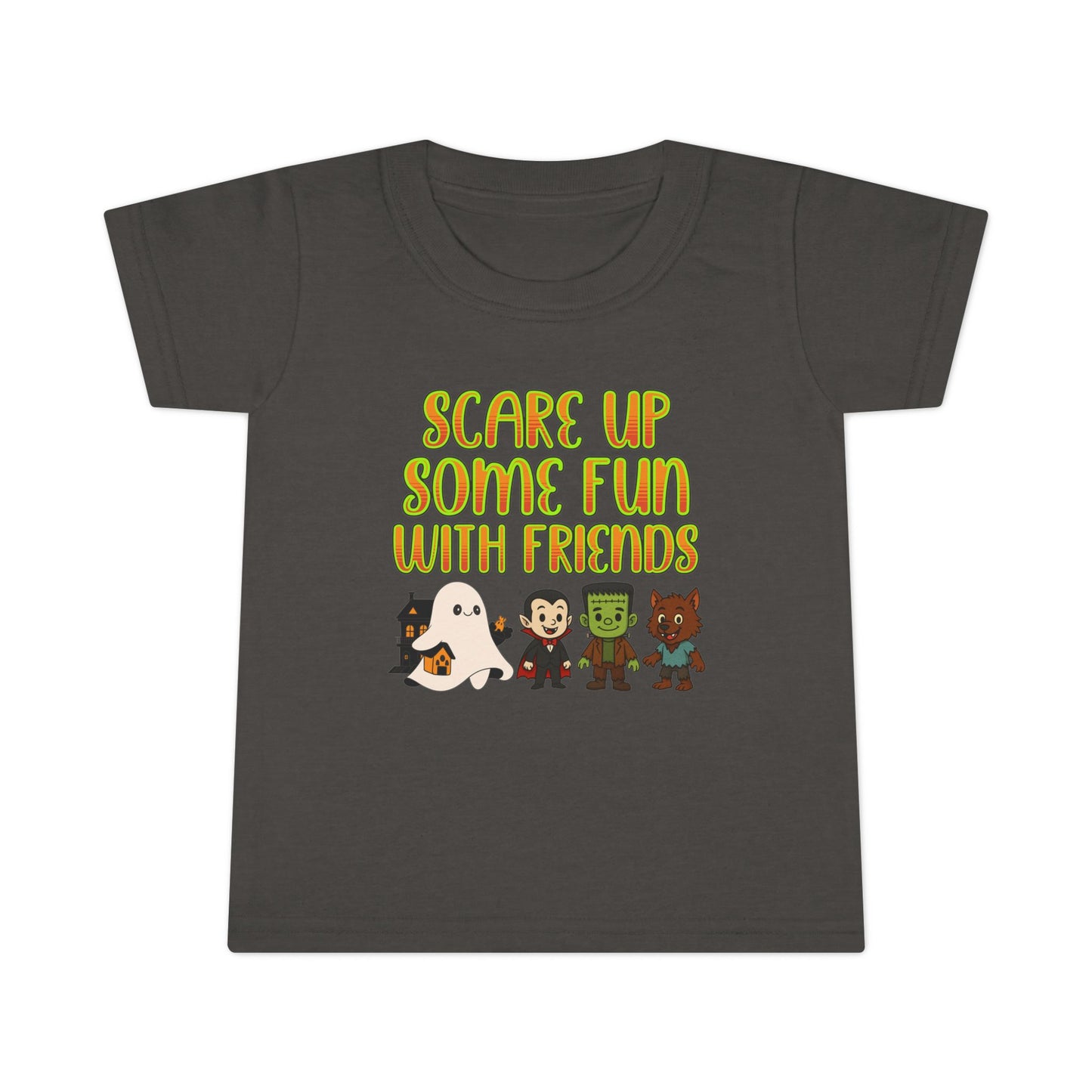 Toddler Halloween T-shirt, Fun Ghost & Monster Design, Kids Costume Shirt, Perfect for Halloween Parties, Spooky Playdates