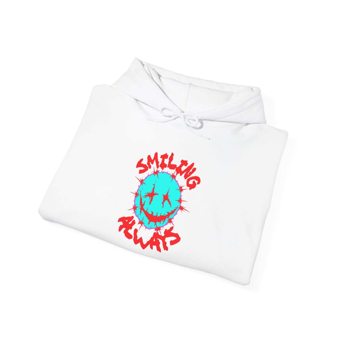 Smiling Always Hooded Sweatshirt - Unisex Soft Blend, Cozy Casual Wear, Perfect Gift for Friends, Everyday Comfort, Trendy Streetwear