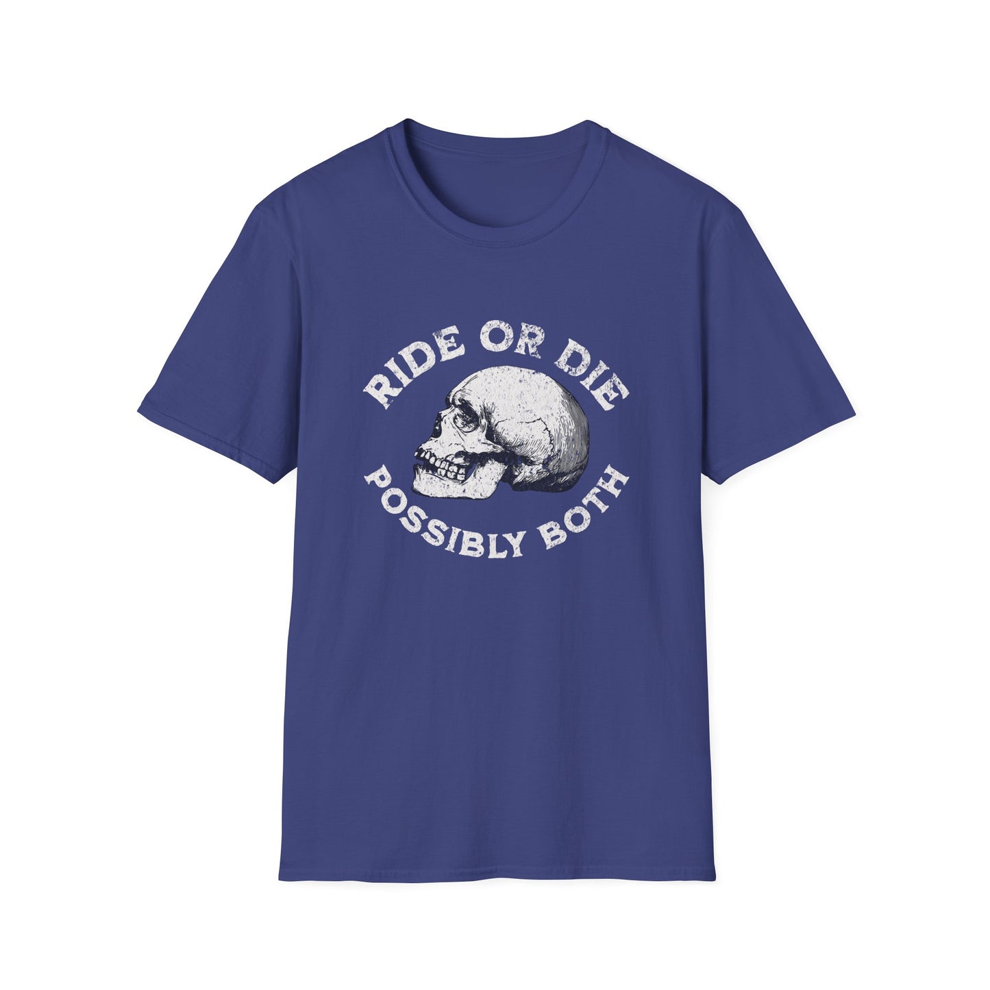 Ride or Die Skull T-Shirt, Unisex Graphic Tee, Edgy Streetwear, Alternative Fashion, Perfect for Bikers & Music Lovers