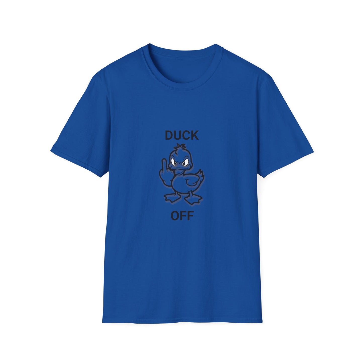 Funny Duck Off Unisex Softstyle T-Shirt, Casual Humor Shirt, Gift for Friends, Quirky Apparel, Birthday or Just Because