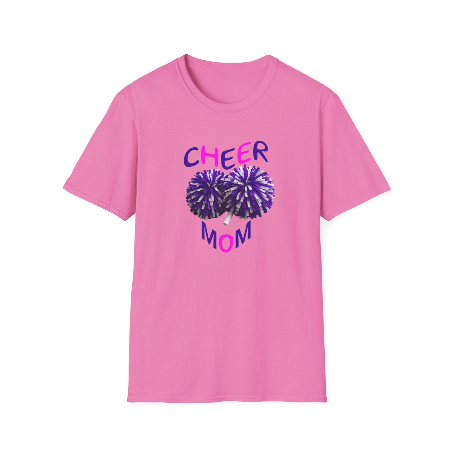 Cheer Mom Unisex Softstyle T-Shirt | Cheerleading Gift, Sportswear, Team Spirit Shirt, Mom Apparel, Fan Merchandise