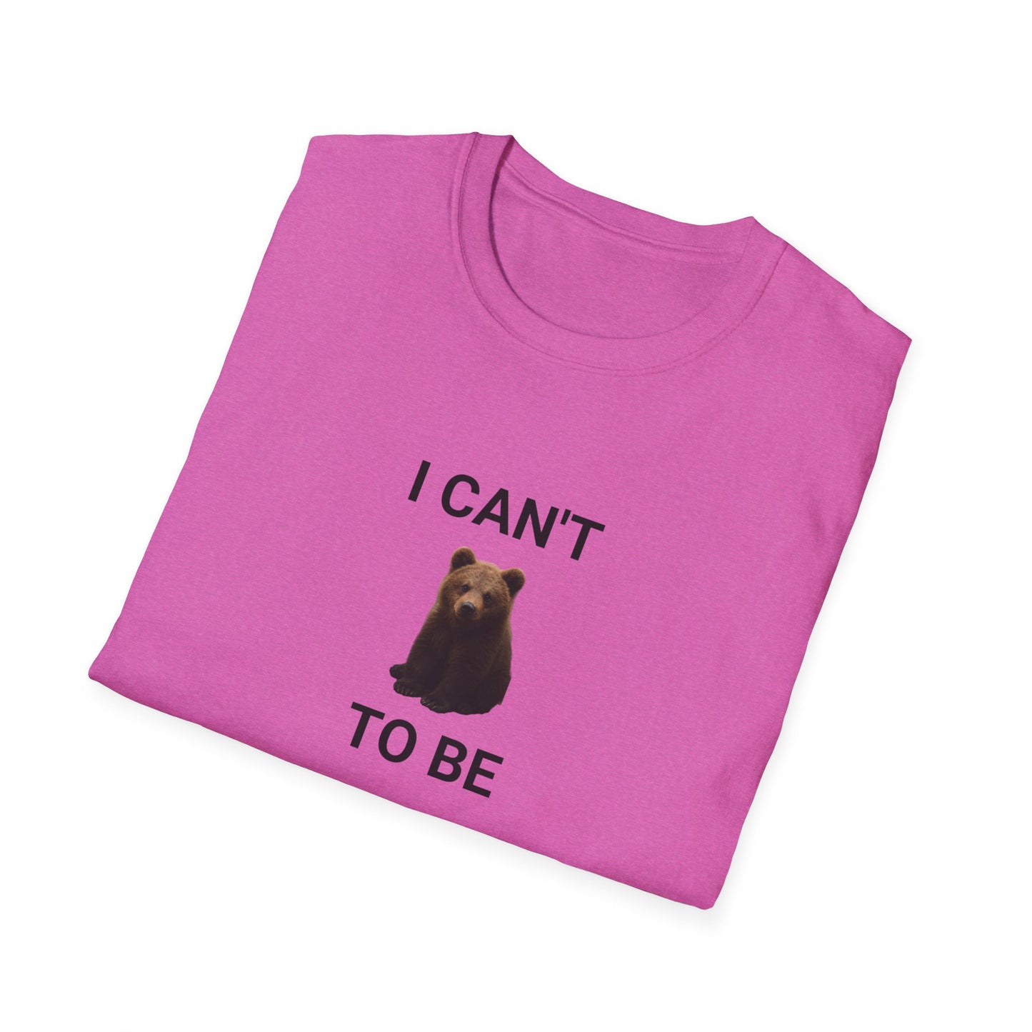 Bear Themed Unisex Softstyle T-Shirt, Gift for Animal Lovers, Cute Graphic Tee, Casual Wear, Birthday or Friendship Gift