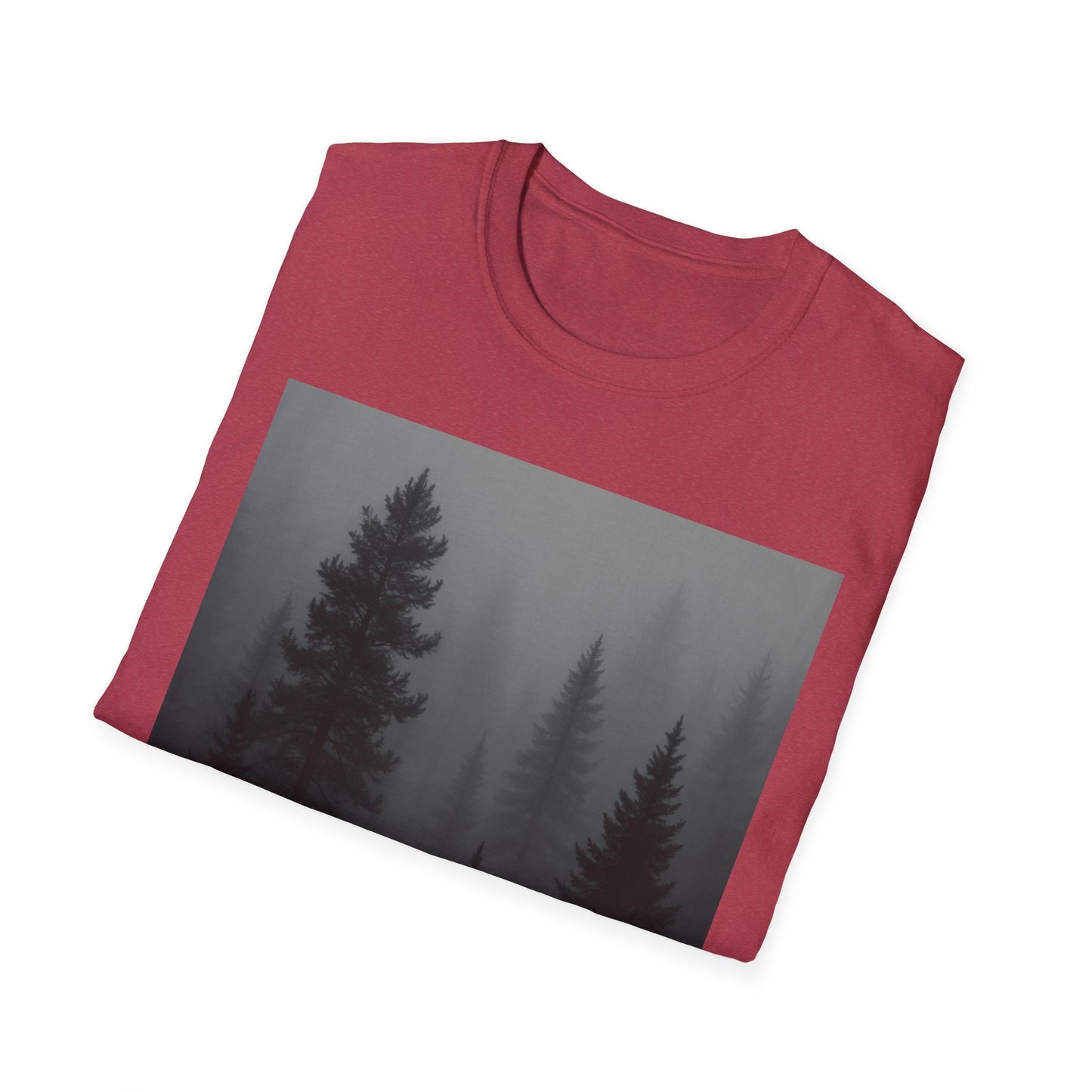 Mystical Forest T-Shirt | Unisex Softstyle Tee for Nature Lovers, Outdoor Adventures, Casual Wear, Gifts for Him & Her