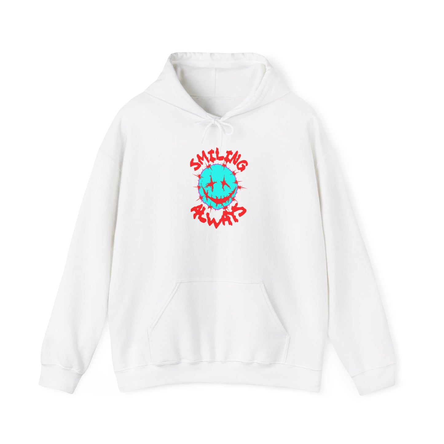 Smiling Always Hooded Sweatshirt - Unisex Soft Blend, Cozy Casual Wear, Perfect Gift for Friends, Everyday Comfort, Trendy Streetwear
