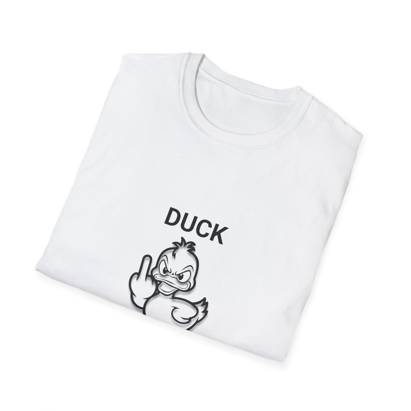 Funny Duck Off Unisex Softstyle T-Shirt, Casual Humor Shirt, Gift for Friends, Quirky Apparel, Birthday or Just Because