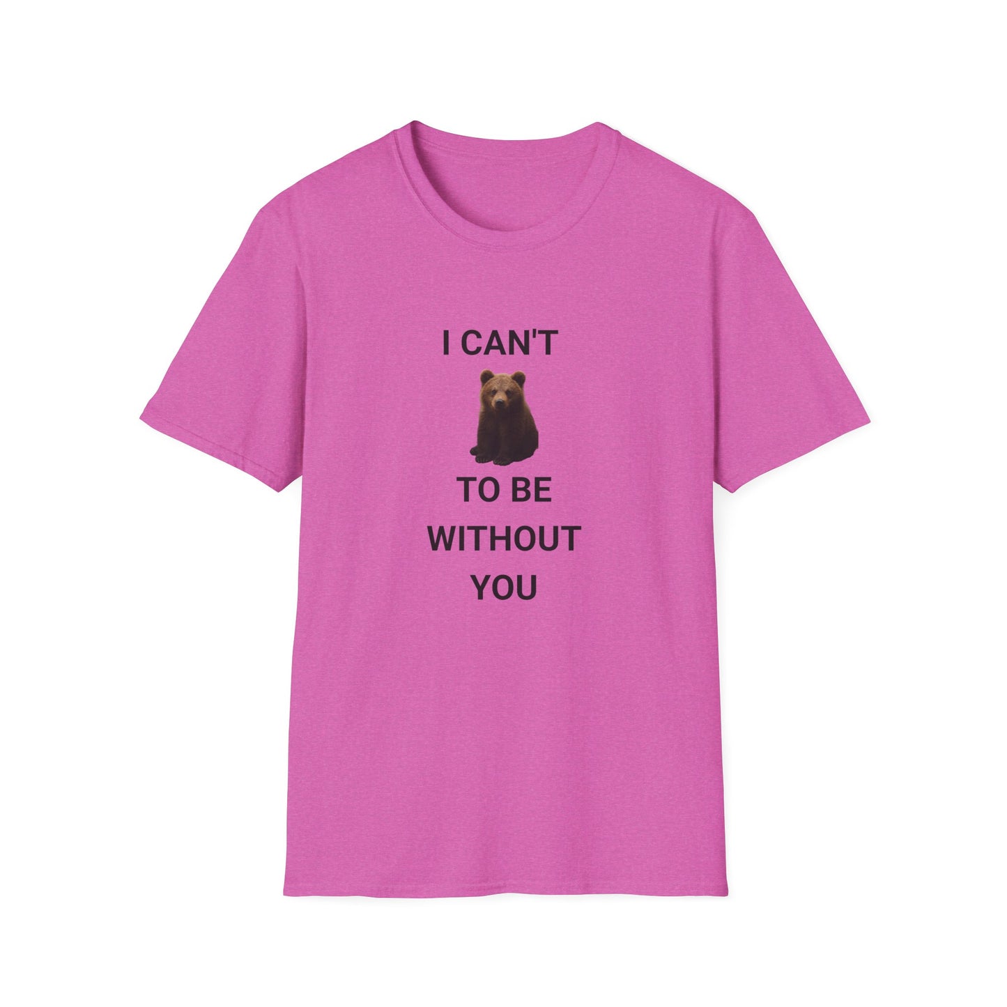 Bear Themed Unisex Softstyle T-Shirt, Gift for Animal Lovers, Cute Graphic Tee, Casual Wear, Birthday or Friendship Gift