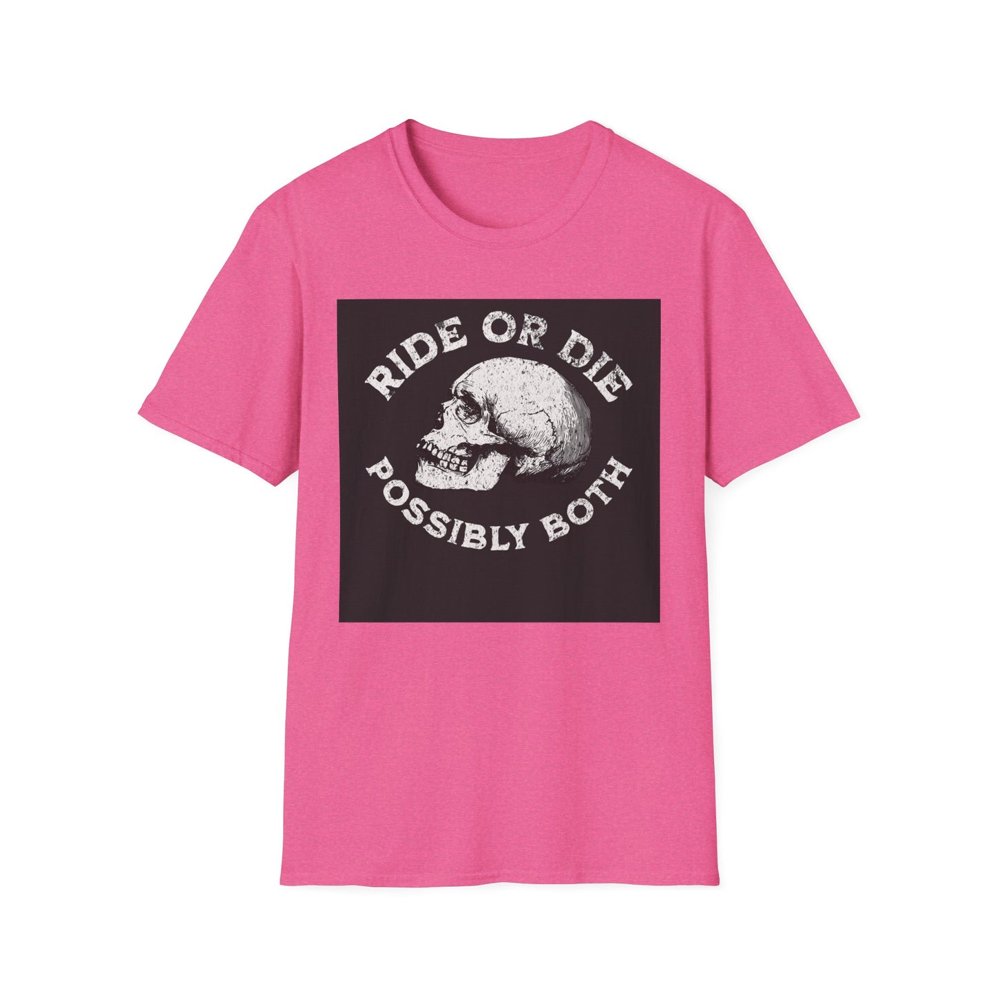 Ride or Die Skull T-Shirt | Edgy Graphic Tee, Unisex Casual Wear, Perfect Gift for Bikers, Halloween Top, Streetwear Style