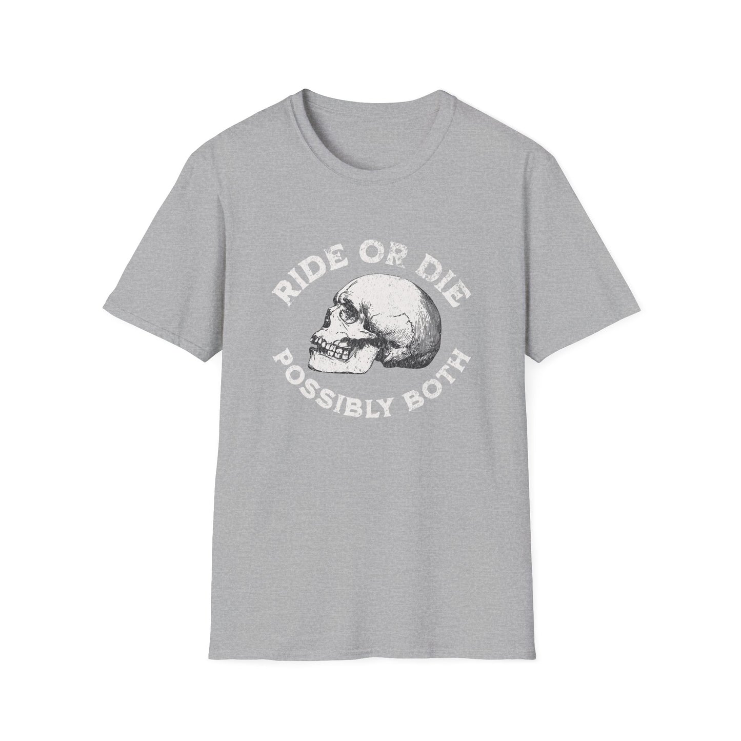 Ride or Die Skull T-Shirt, Unisex Graphic Tee, Edgy Streetwear, Alternative Fashion, Perfect for Bikers & Music Lovers