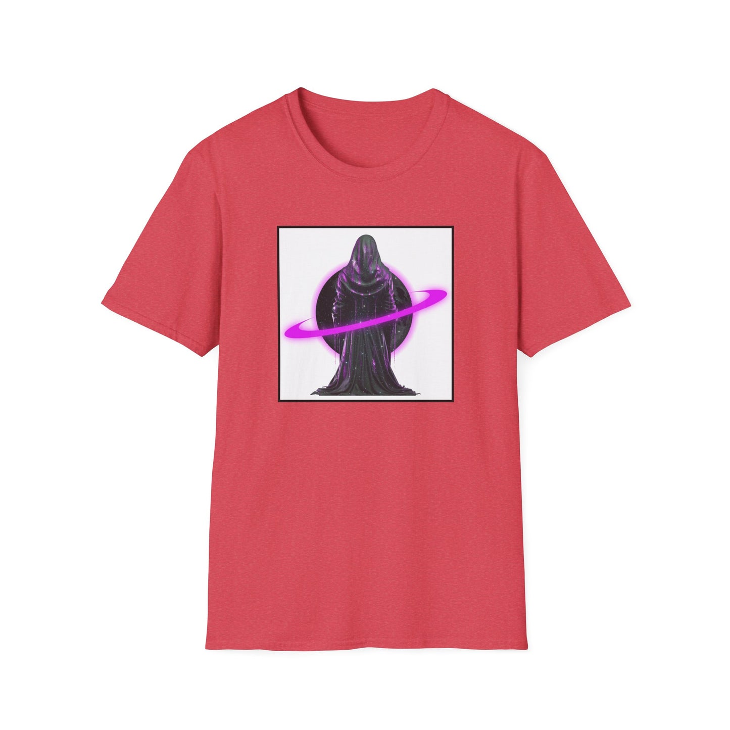 Cosmic Vibe Unisex Softstyle T-Shirt - Celestial Graphic Tee, Space Lover's Gift, Retro Aesthetic Shirt, Festival Wear, Geeky Apparel