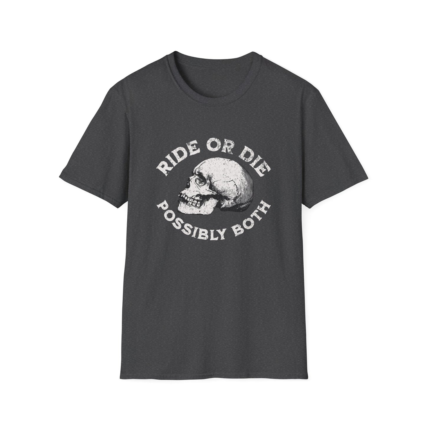 Ride or Die Skull T-Shirt, Unisex Graphic Tee, Edgy Streetwear, Alternative Fashion, Perfect for Bikers & Music Lovers