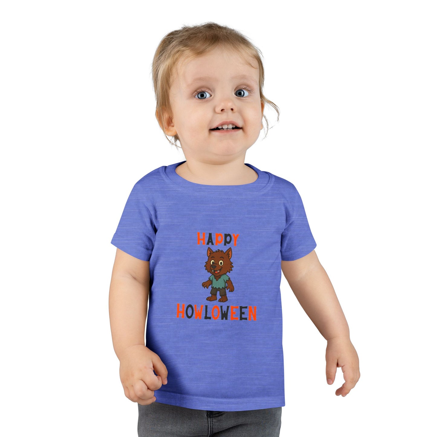 Toddler Halloween T-Shirt, Happy Howloween Kids Tee, Cute Halloween Shirt, Baby Wolf Costume Tee, Toddler Spooky Attire