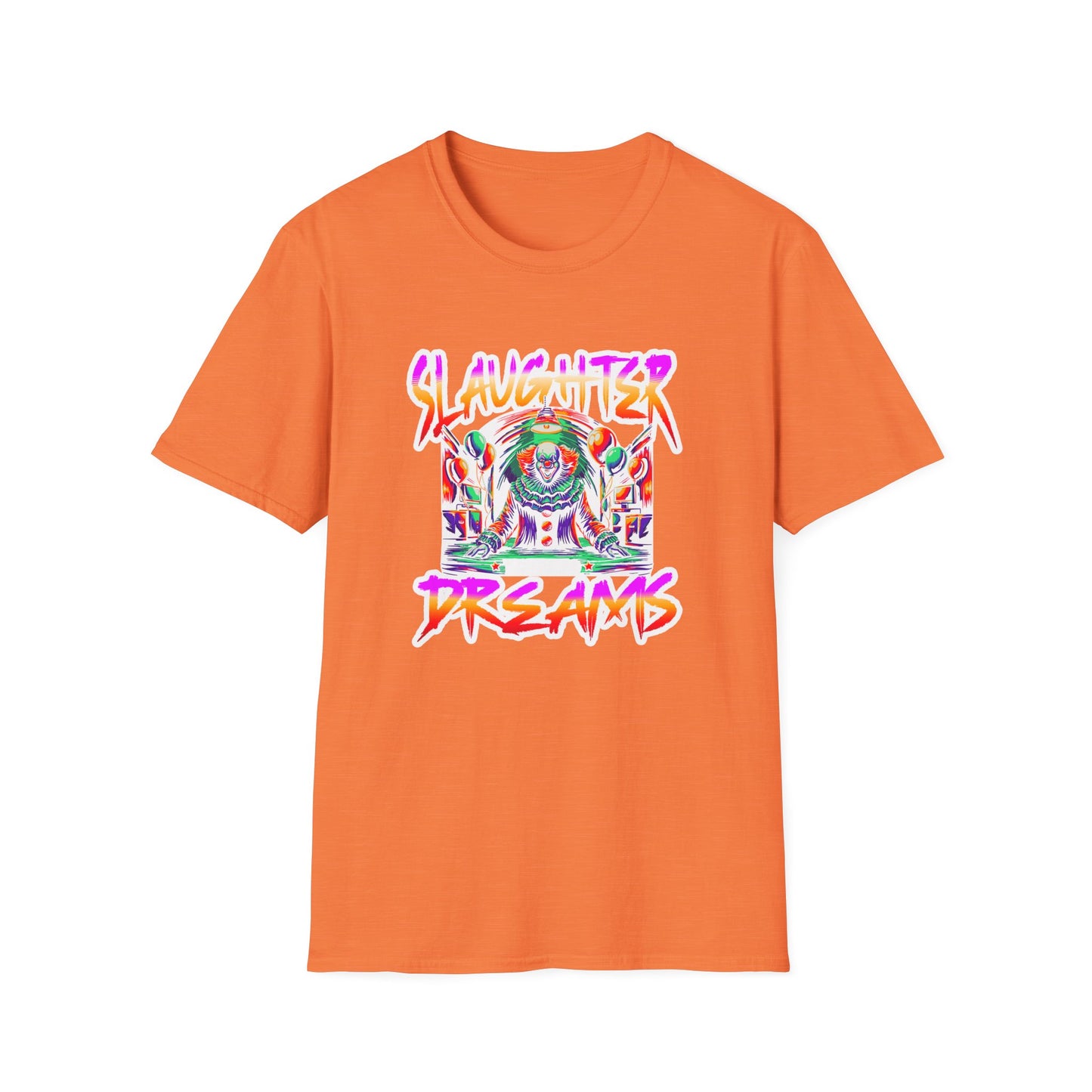 Colorful Graphic Tee - Slaughter Dreams, Unisex T-Shirt for Festivals, Edgy Summer Wear, Unique Gift, Streetwear Fashion