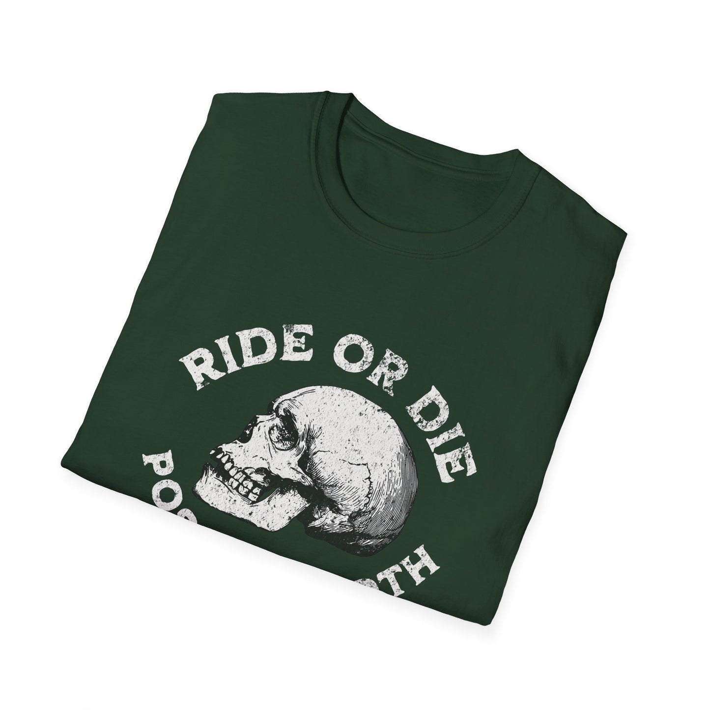 Ride or Die Skull T-Shirt, Unisex Graphic Tee, Edgy Streetwear, Alternative Fashion, Perfect for Bikers & Music Lovers