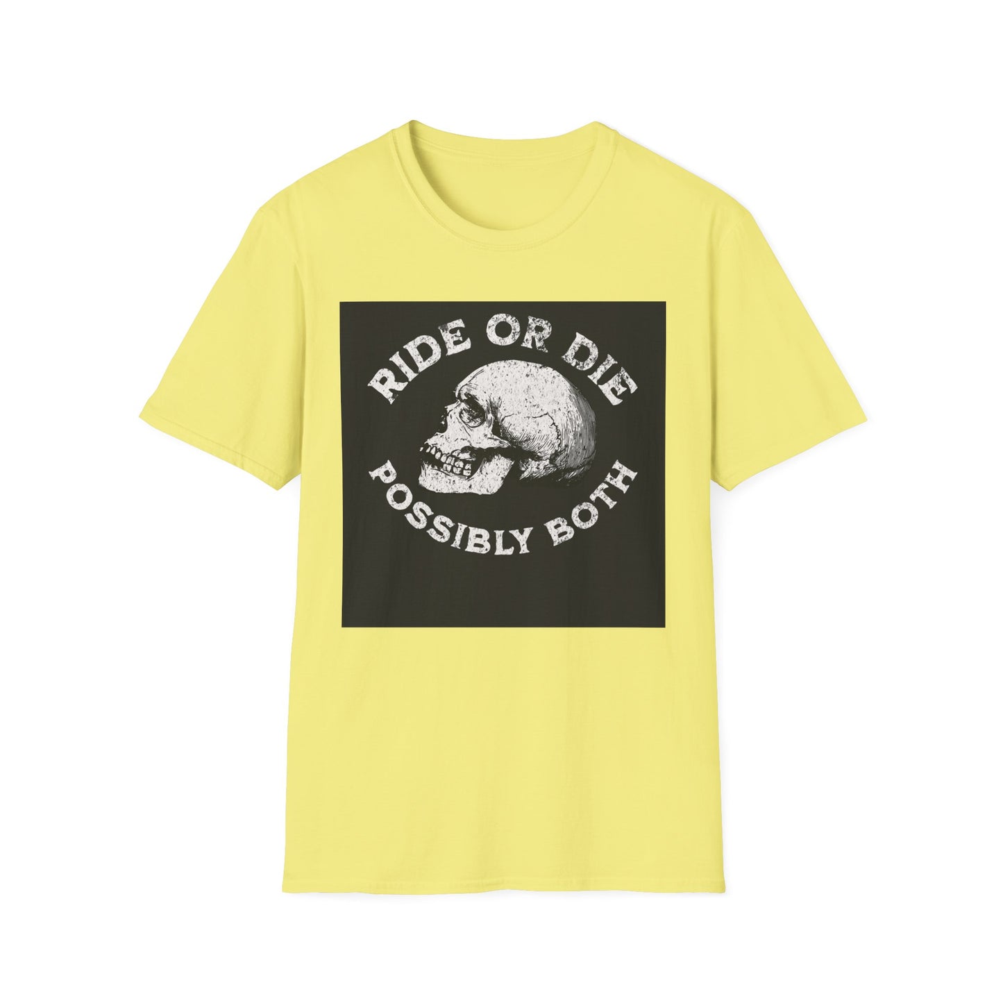 Ride or Die Skull T-Shirt | Edgy Graphic Tee, Unisex Casual Wear, Perfect Gift for Bikers, Halloween Top, Streetwear Style