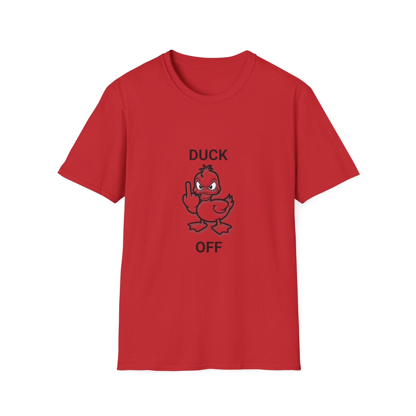 Funny Duck Off Unisex Softstyle T-Shirt, Casual Humor Shirt, Gift for Friends, Quirky Apparel, Birthday or Just Because