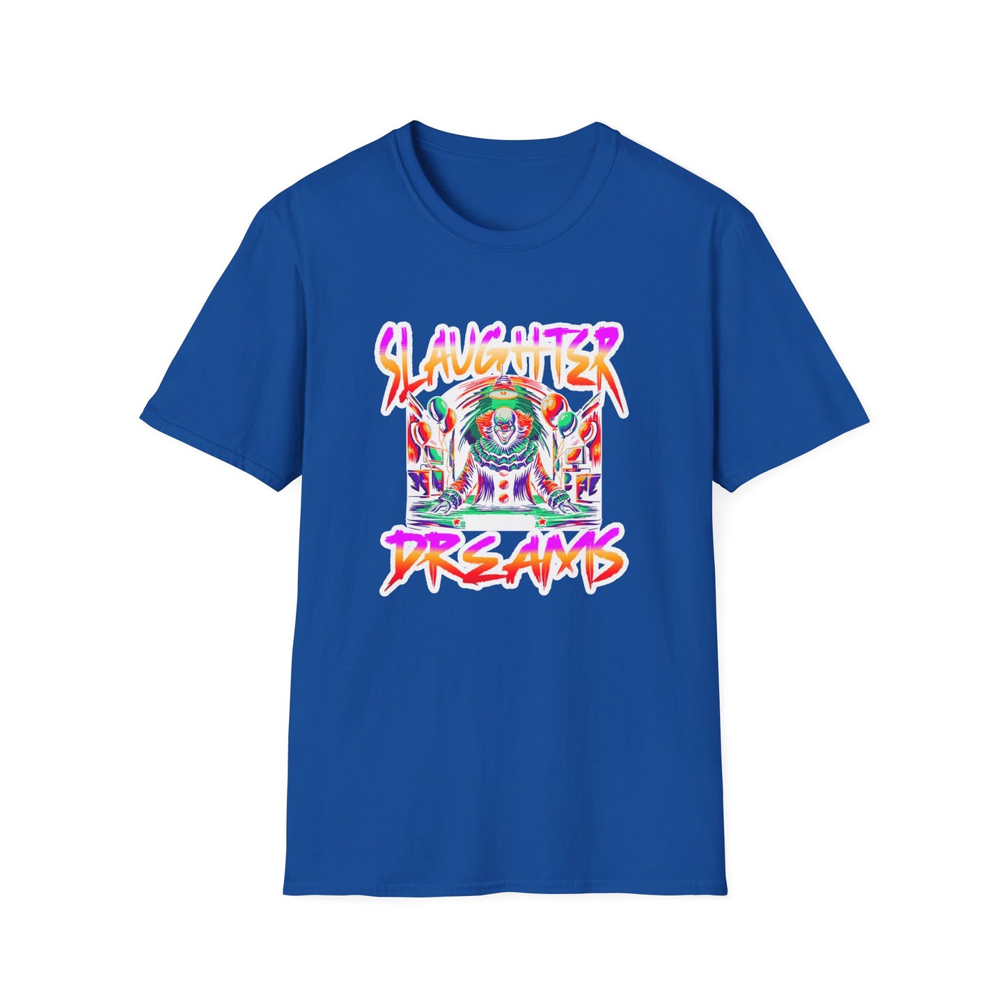 Colorful Graphic Tee - Slaughter Dreams, Unisex T-Shirt for Festivals, Edgy Summer Wear, Unique Gift, Streetwear Fashion