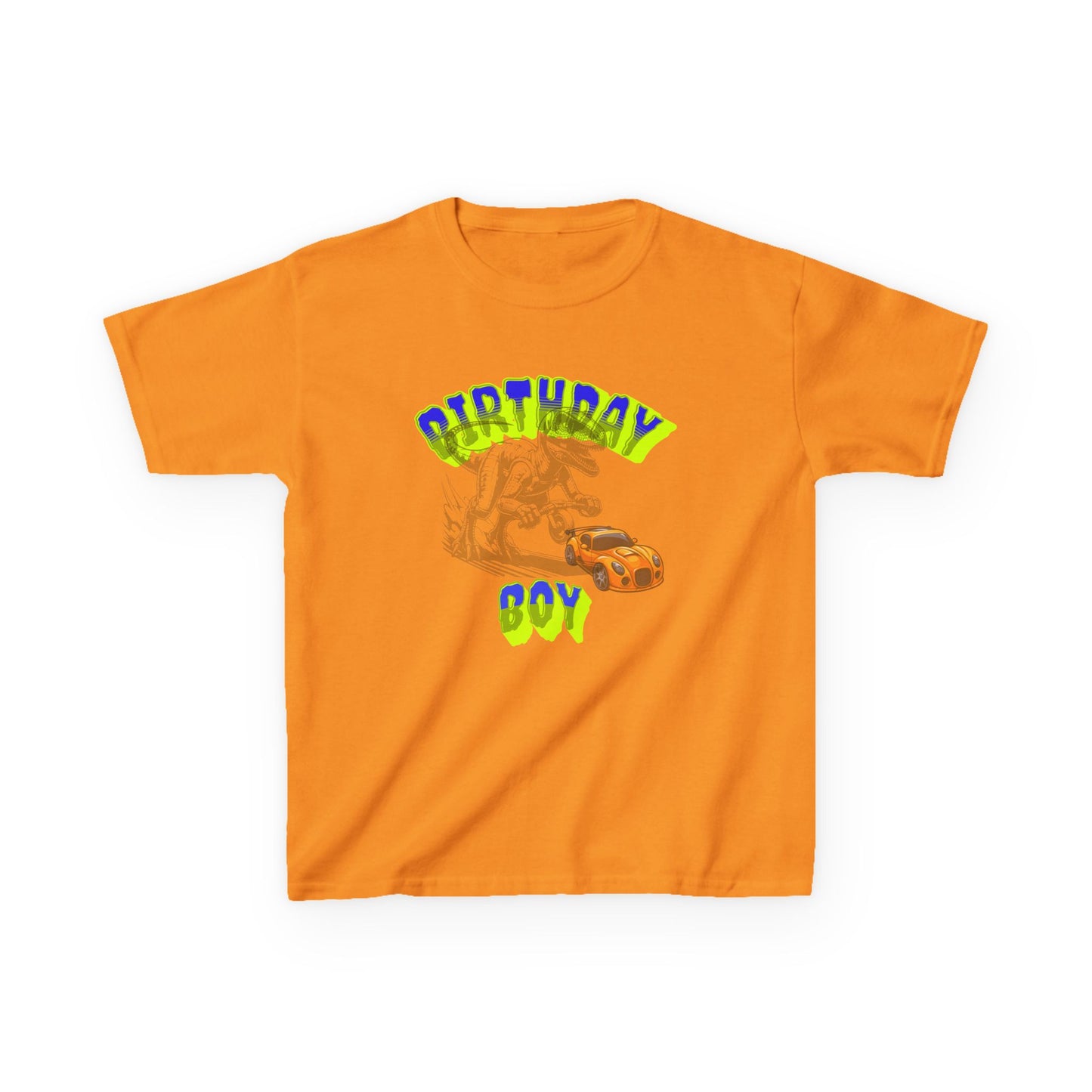 Birthday Boy Kids Tee, Fun Birthday Gift, Cool Graphic Tee, Casual Kids Clothing, Race Car Design Shirt, Dinosaur design