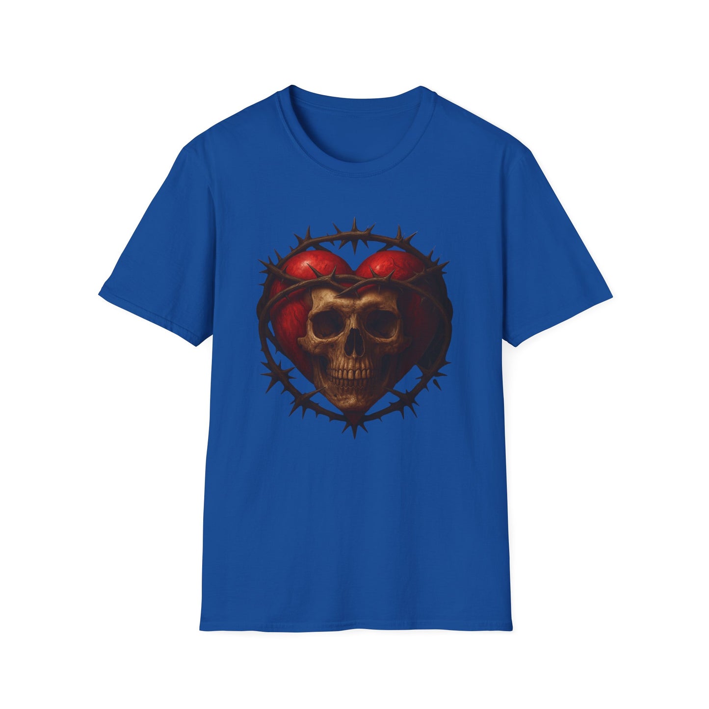 Gothic Heart Skull T-Shirt, Unisex Tee, Alternative Fashion, Edgy Gift, Halloween Outfit, Casual Streetwear