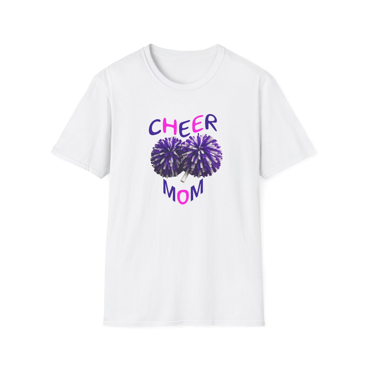 Cheer Mom Unisex Softstyle T-Shirt | Cheerleading Gift, Sportswear, Team Spirit Shirt, Mom Apparel, Fan Merchandise