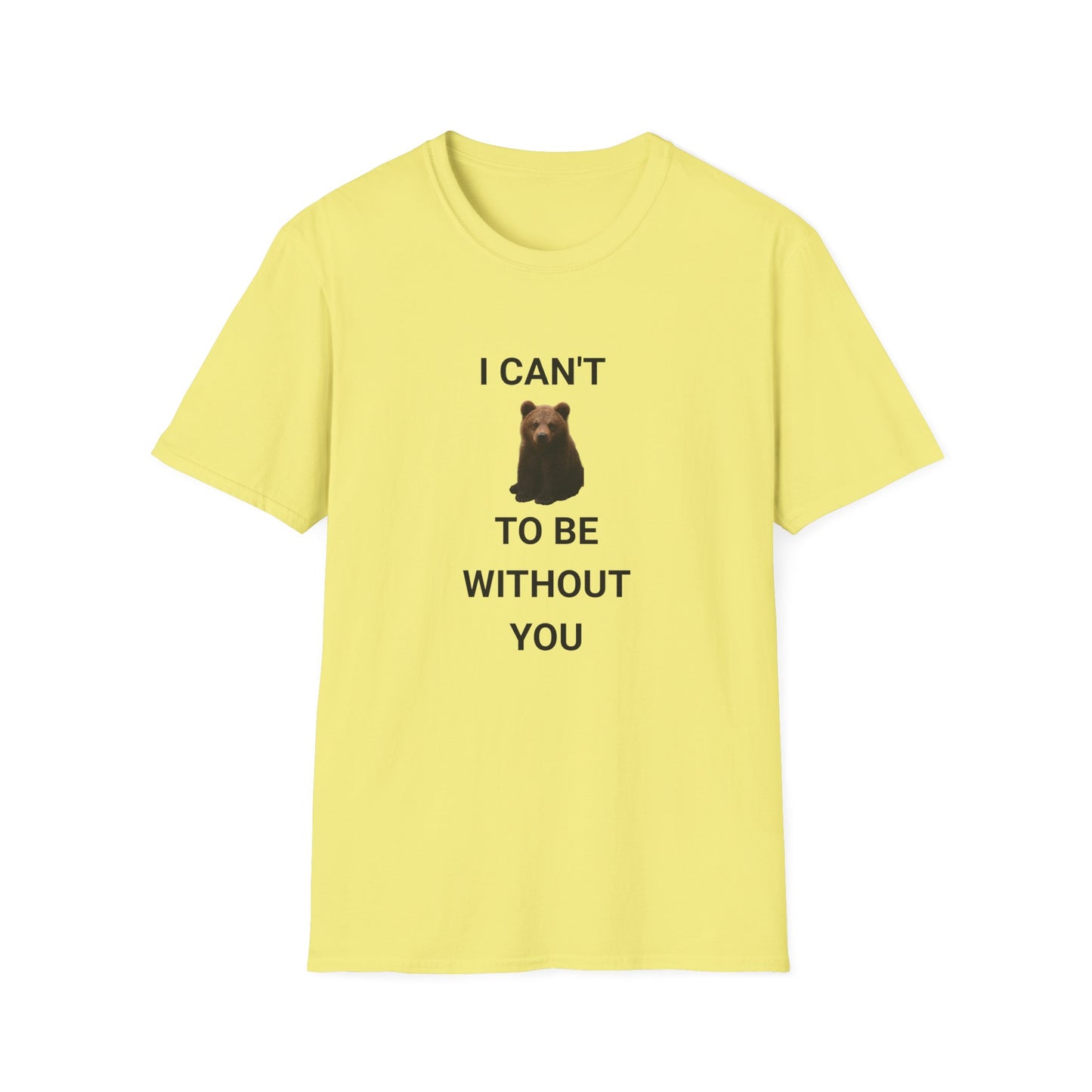 Bear Themed Unisex Softstyle T-Shirt, Gift for Animal Lovers, Cute Graphic Tee, Casual Wear, Birthday or Friendship Gift