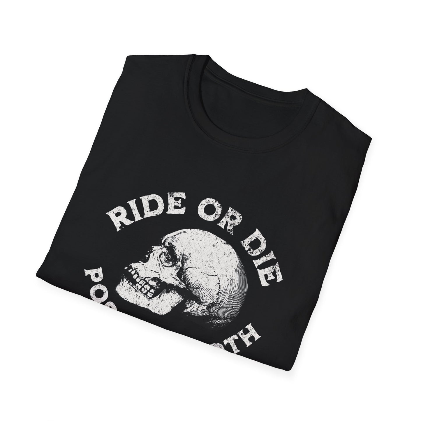 Ride or Die Skull T-Shirt, Unisex Graphic Tee, Edgy Streetwear, Alternative Fashion, Perfect for Bikers & Music Lovers