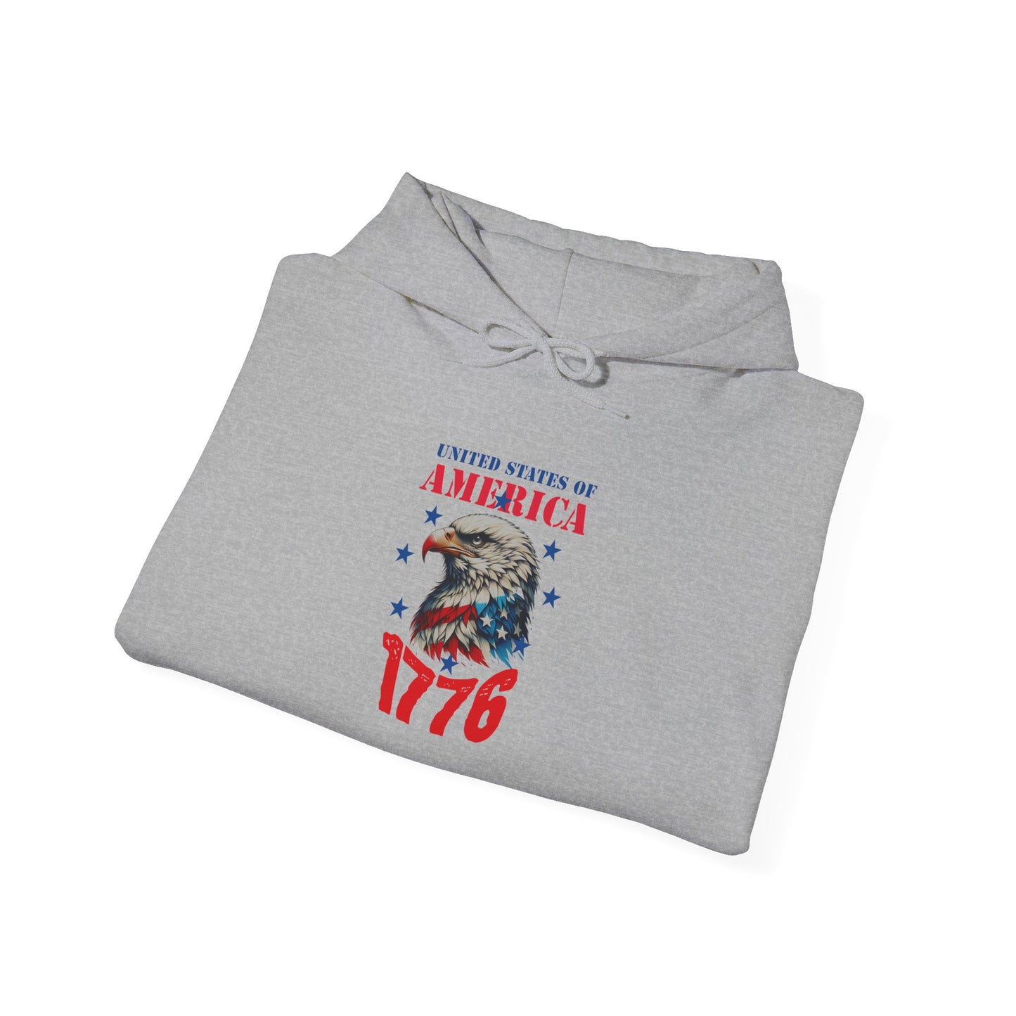 Patriotic Eagle Hoodie - USA 1776 Sweatshirt, Perfect for Independence Day, Thanksgiving, Gift for Veterans, Casual Wear